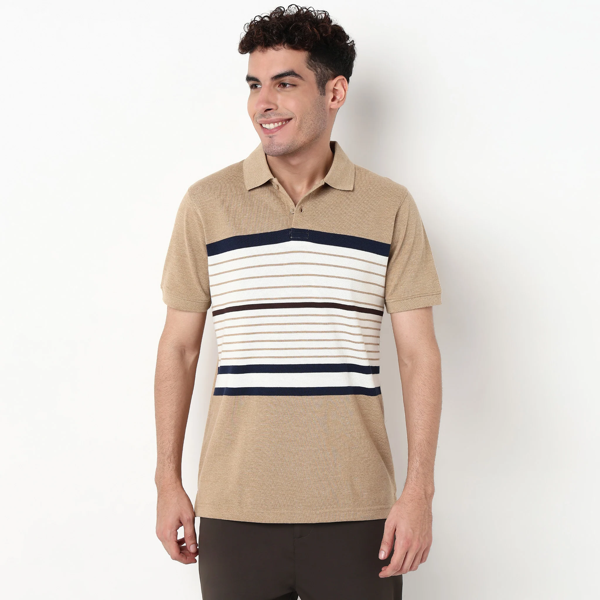 Striped Weekend Polo T-Shirt - Image 2