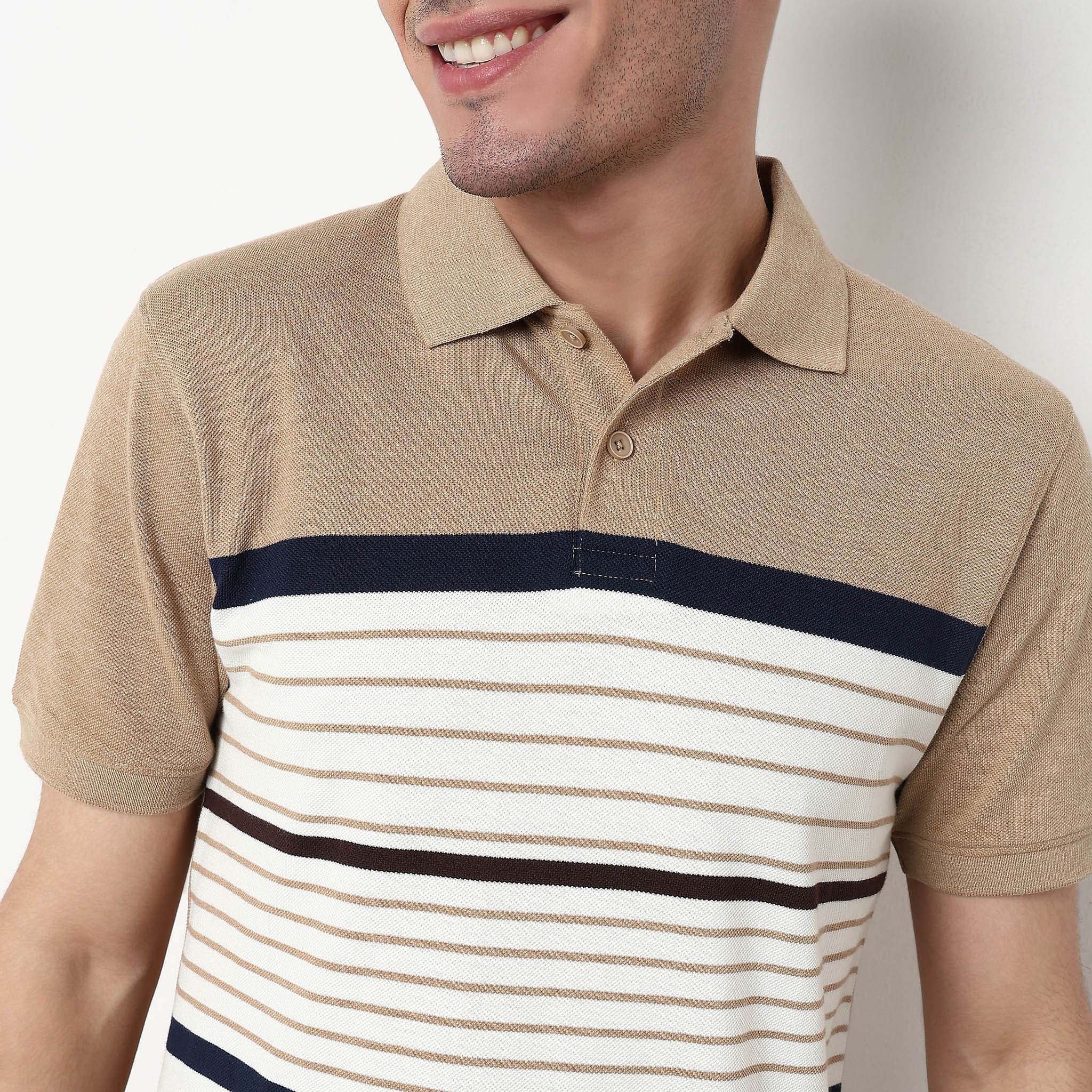 Striped Weekend Polo T-Shirt - Image 4