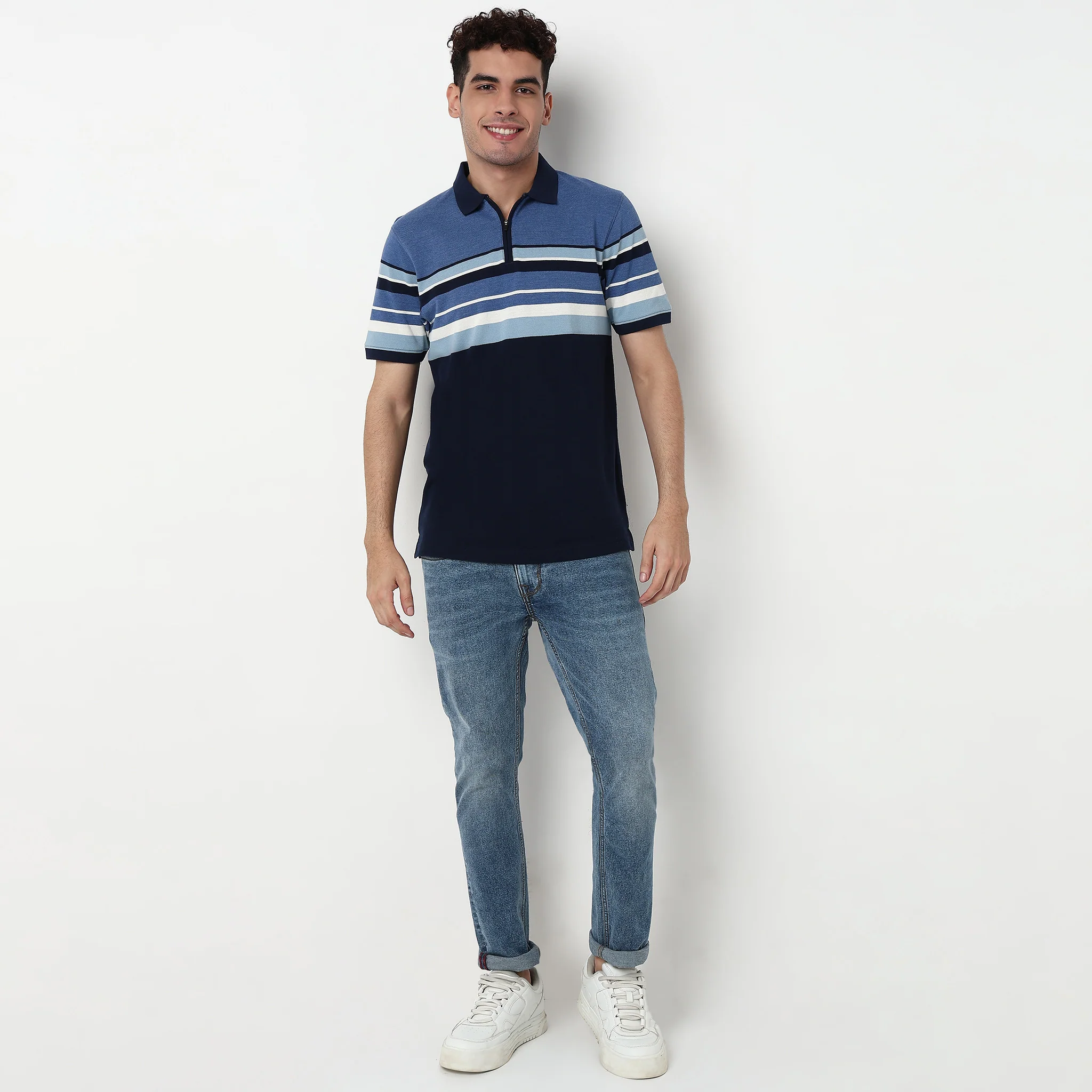 Striped Weekend Polo T-Shirt