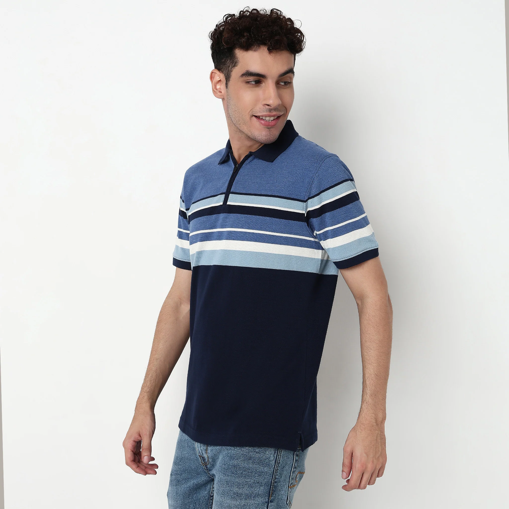 Striped Weekend Polo T-Shirt - Image 5