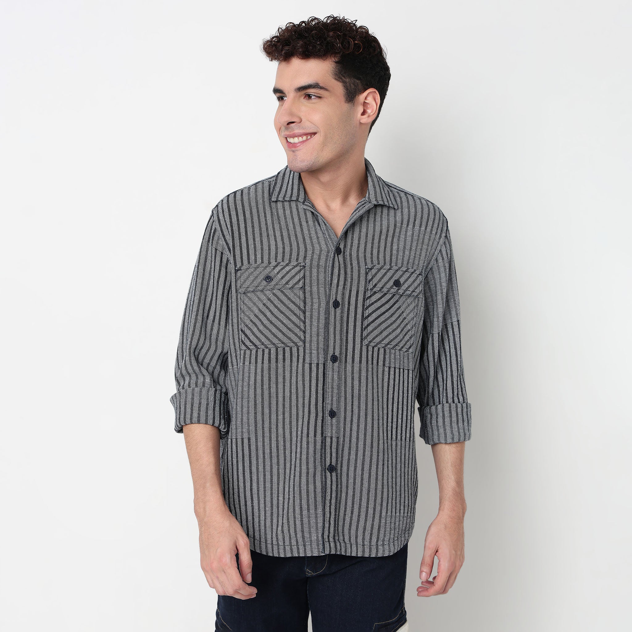 Striped Cotton Explorer Shacket - Image 2