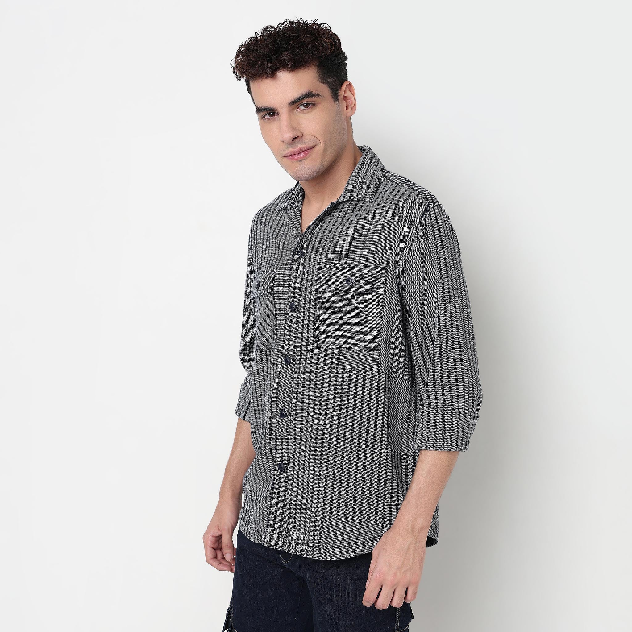 Striped Cotton Explorer Shacket - Image 5
