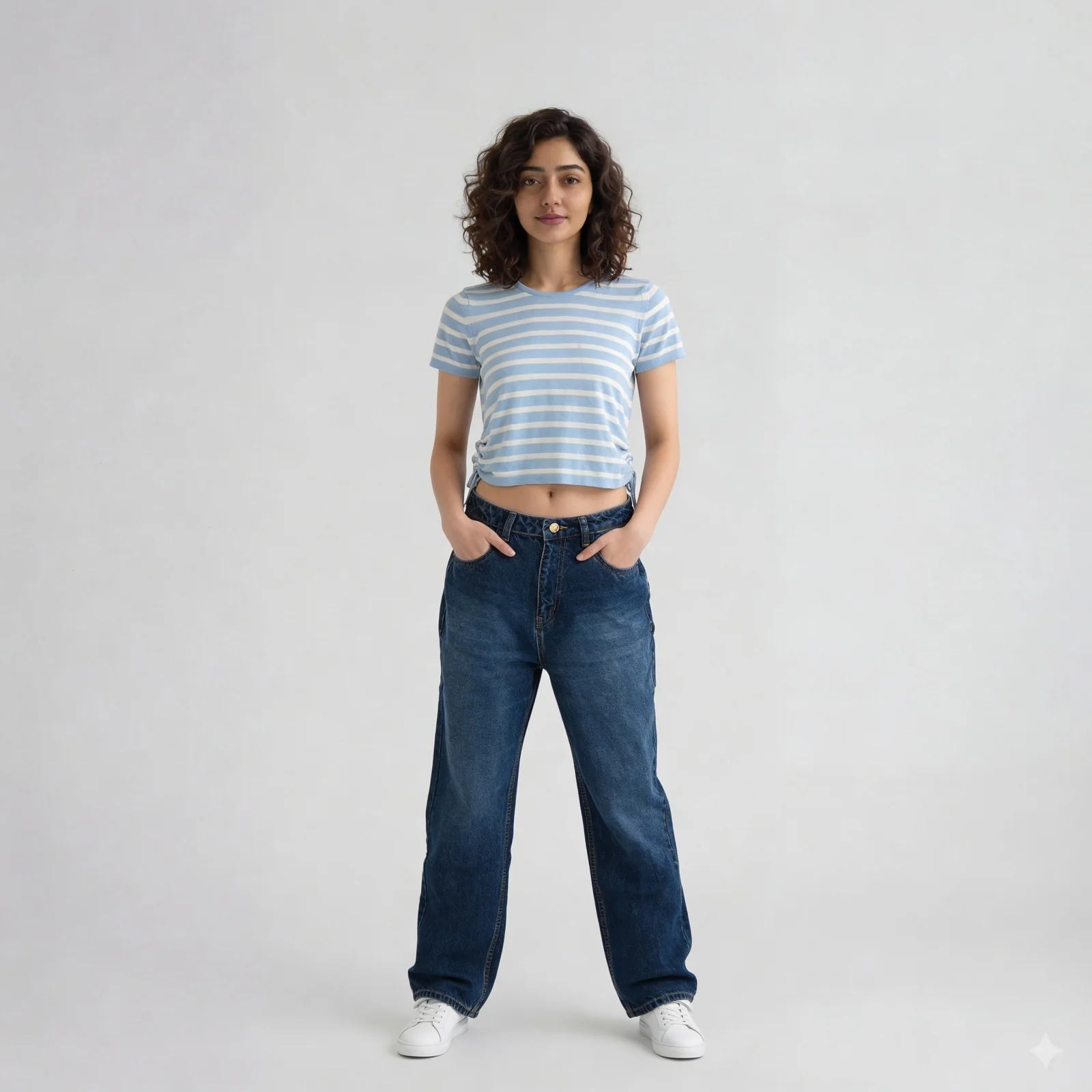 Striped Flatknit Crop T-Shirt - Image 6