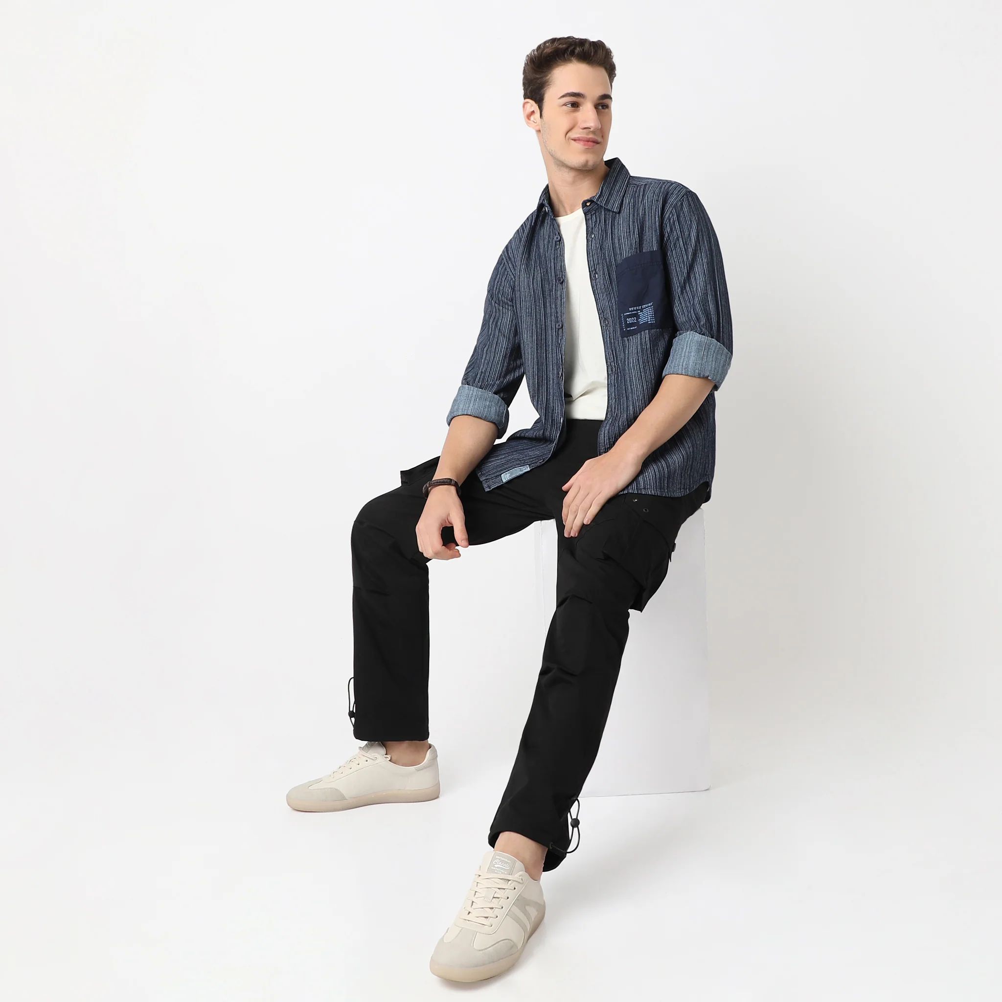 Cotton Full Sleeve Striped Cruiser Shirt