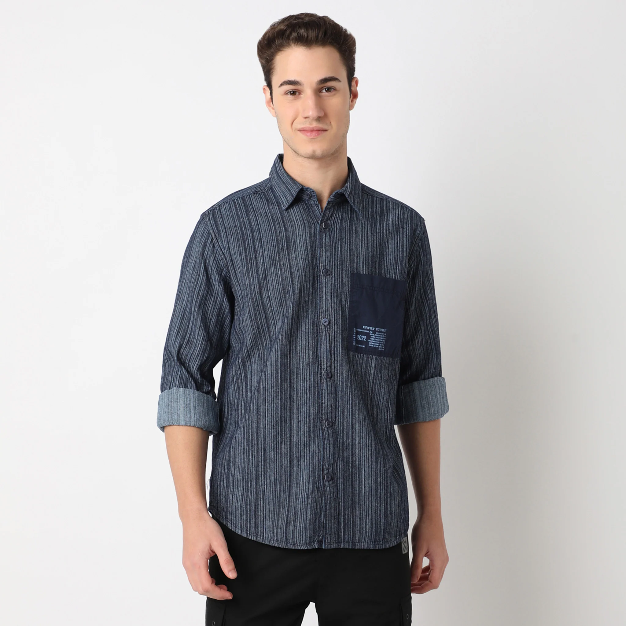 Cotton Full Sleeve Striped Cruiser Shirt - Image 2