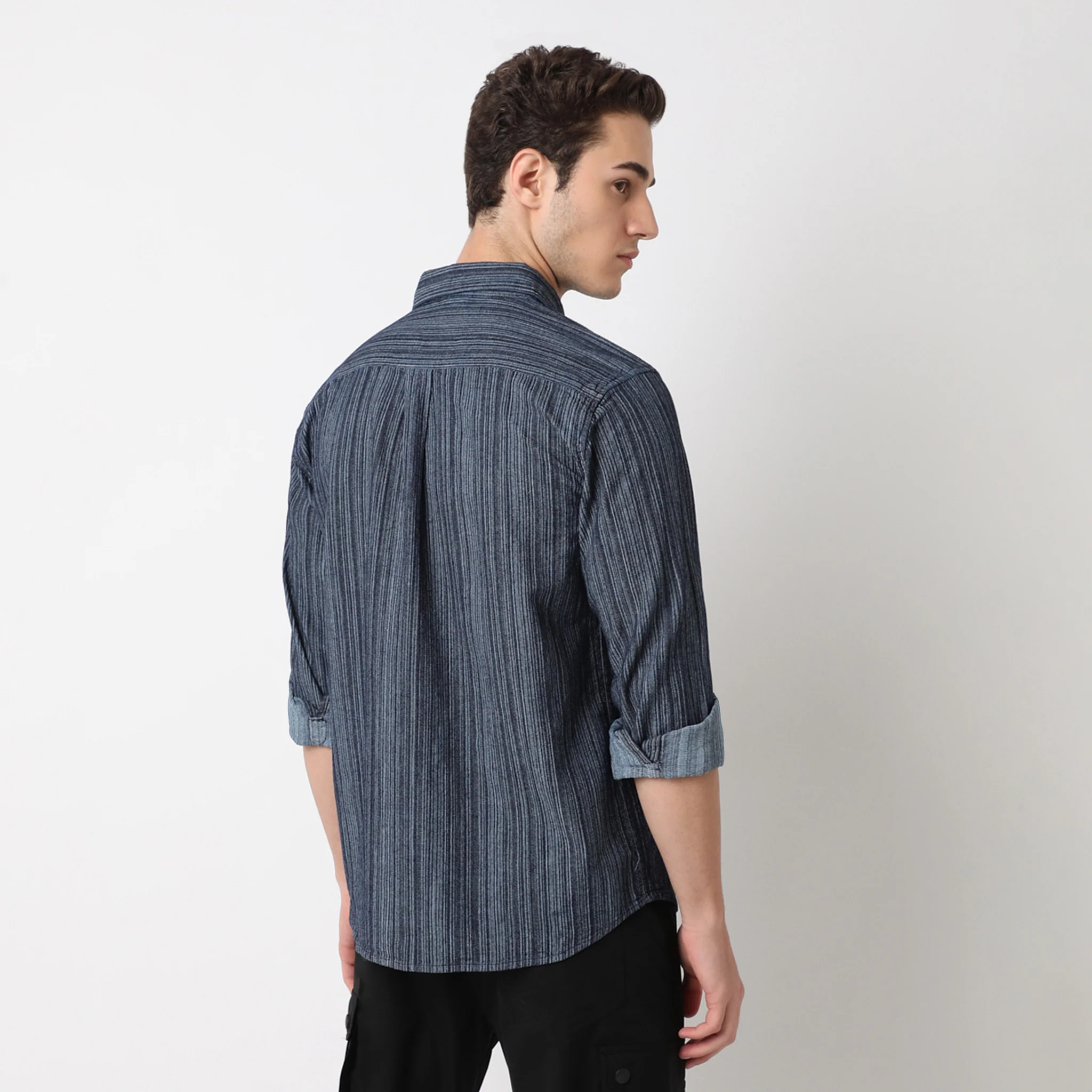 Cotton Full Sleeve Striped Cruiser Shirt - Image 3