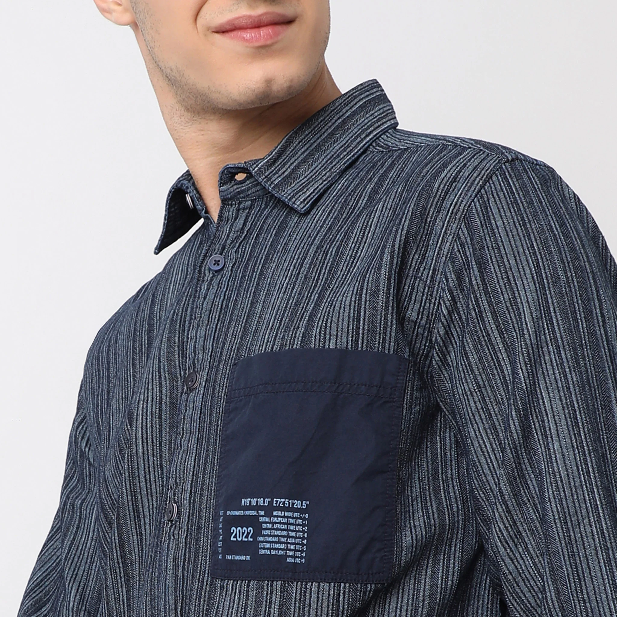 Cotton Full Sleeve Striped Cruiser Shirt - Image 4