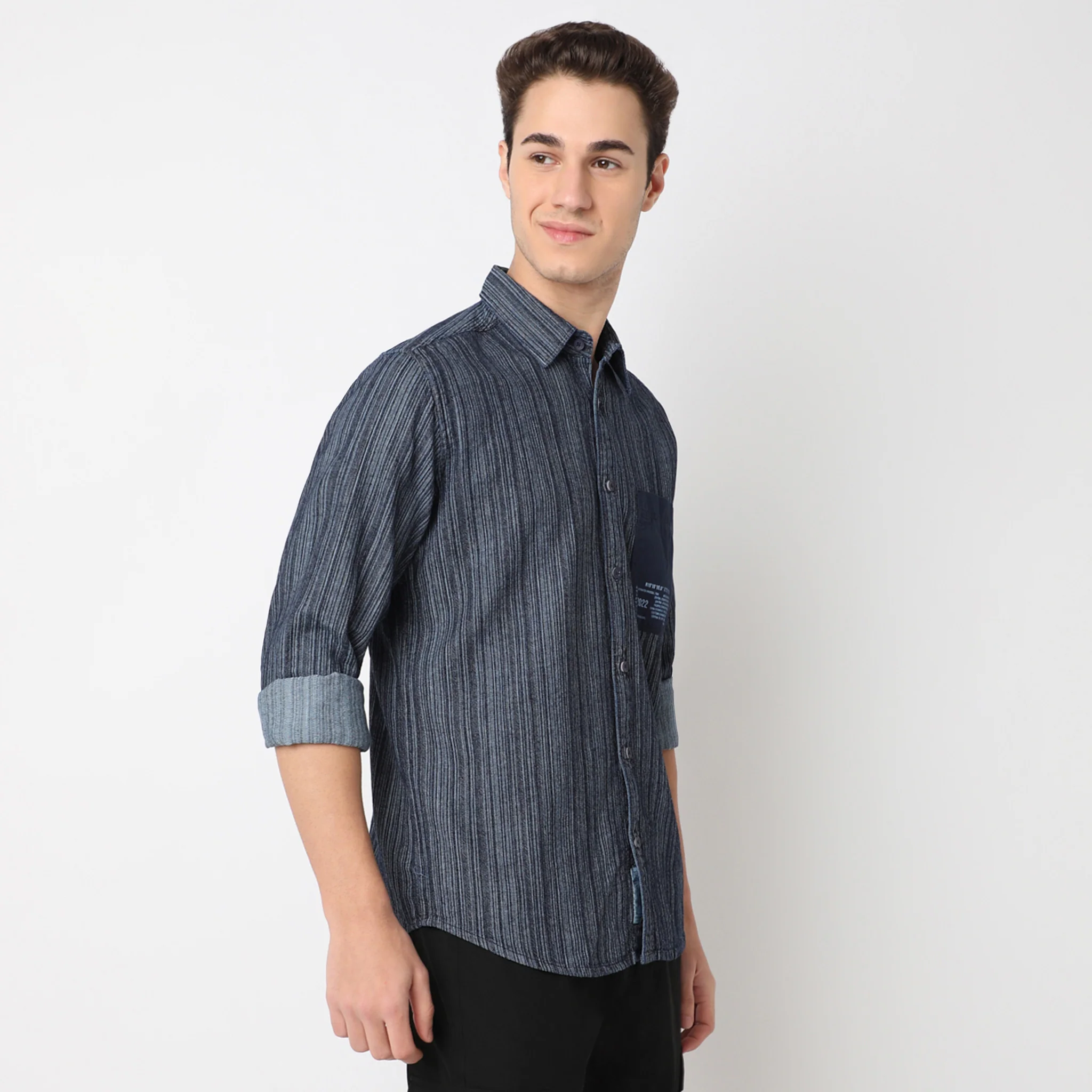 Cotton Full Sleeve Striped Cruiser Shirt - Image 5