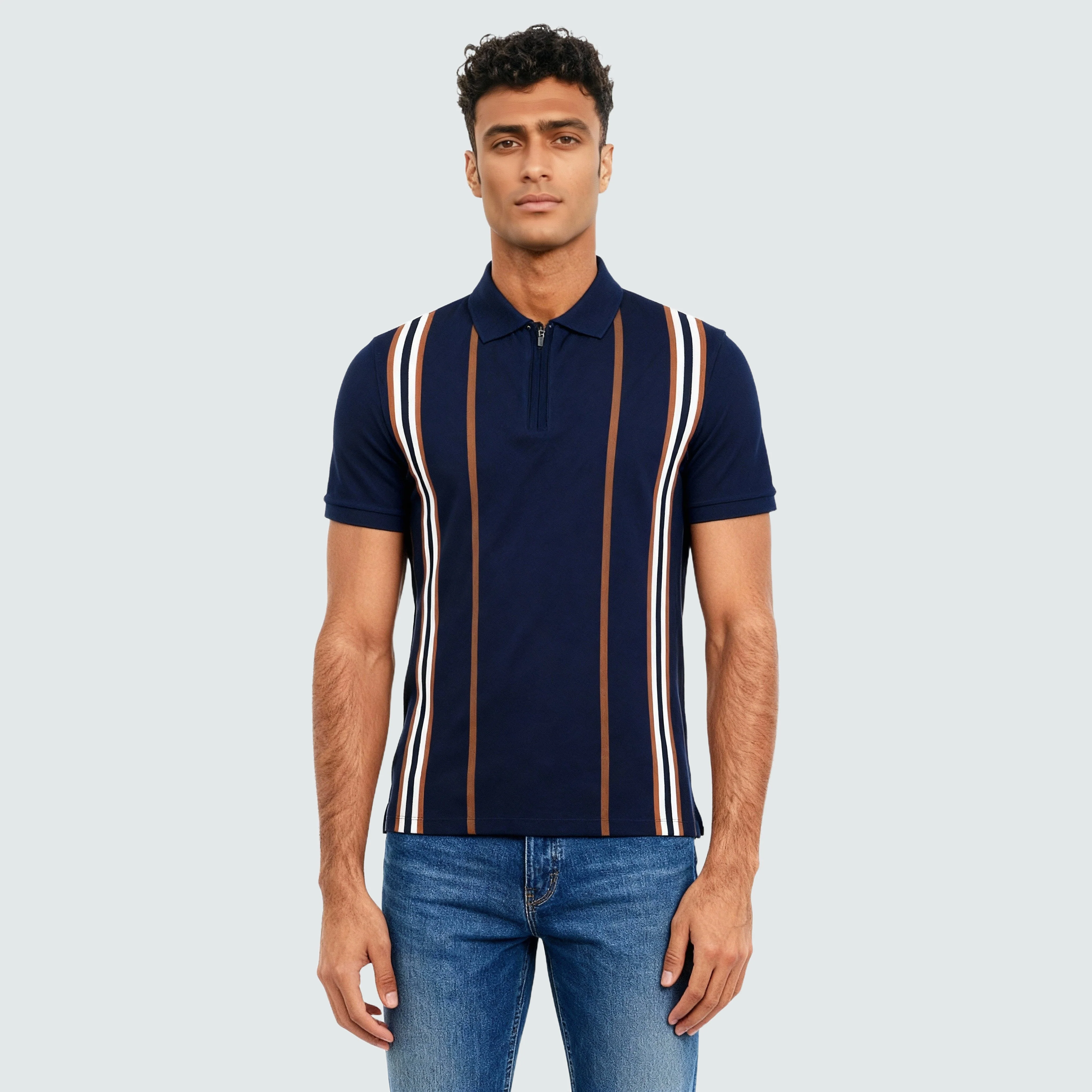 Striped Weekend Polo T-Shirt - Image 2
