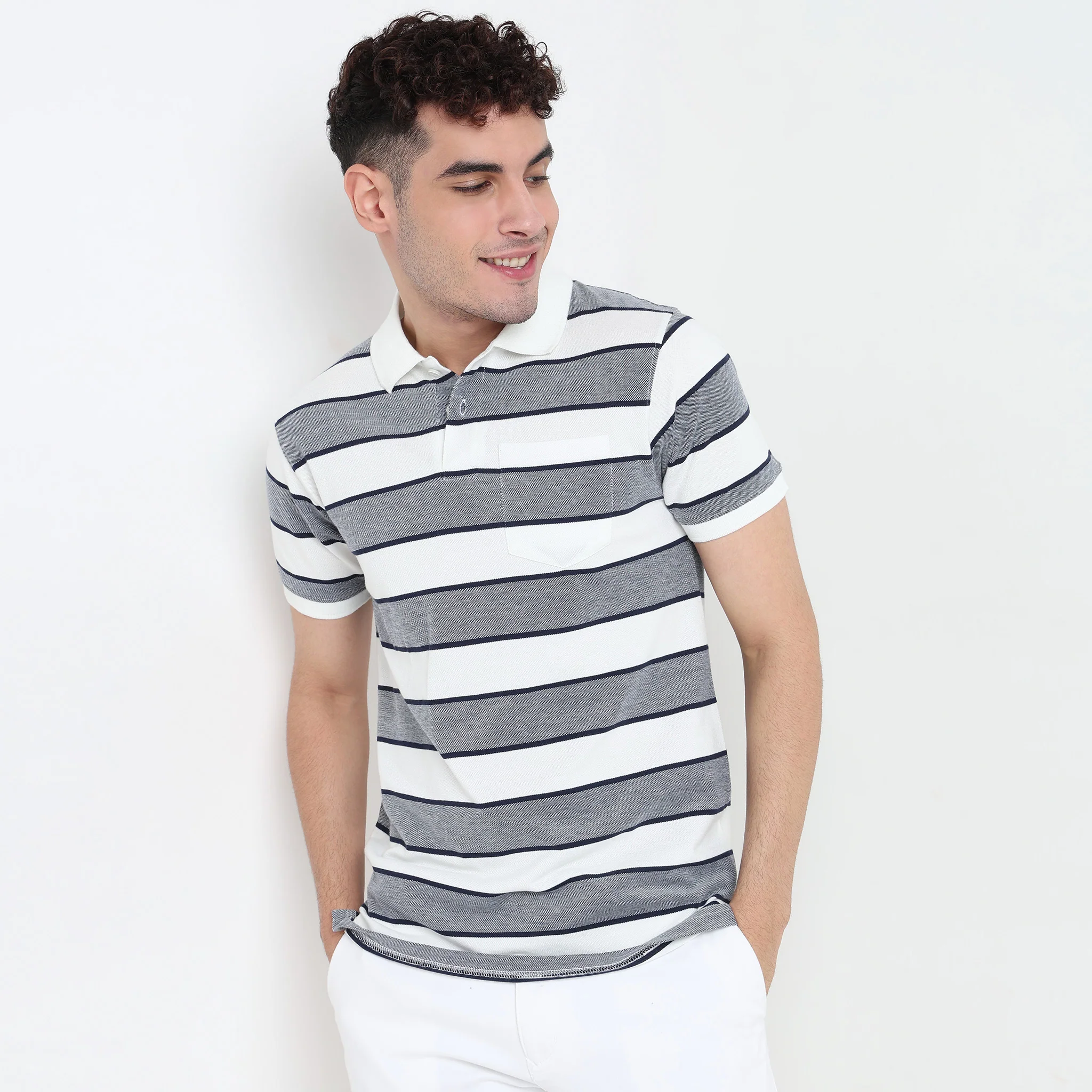 Striped Weekend Polo T-Shirt - Image 2