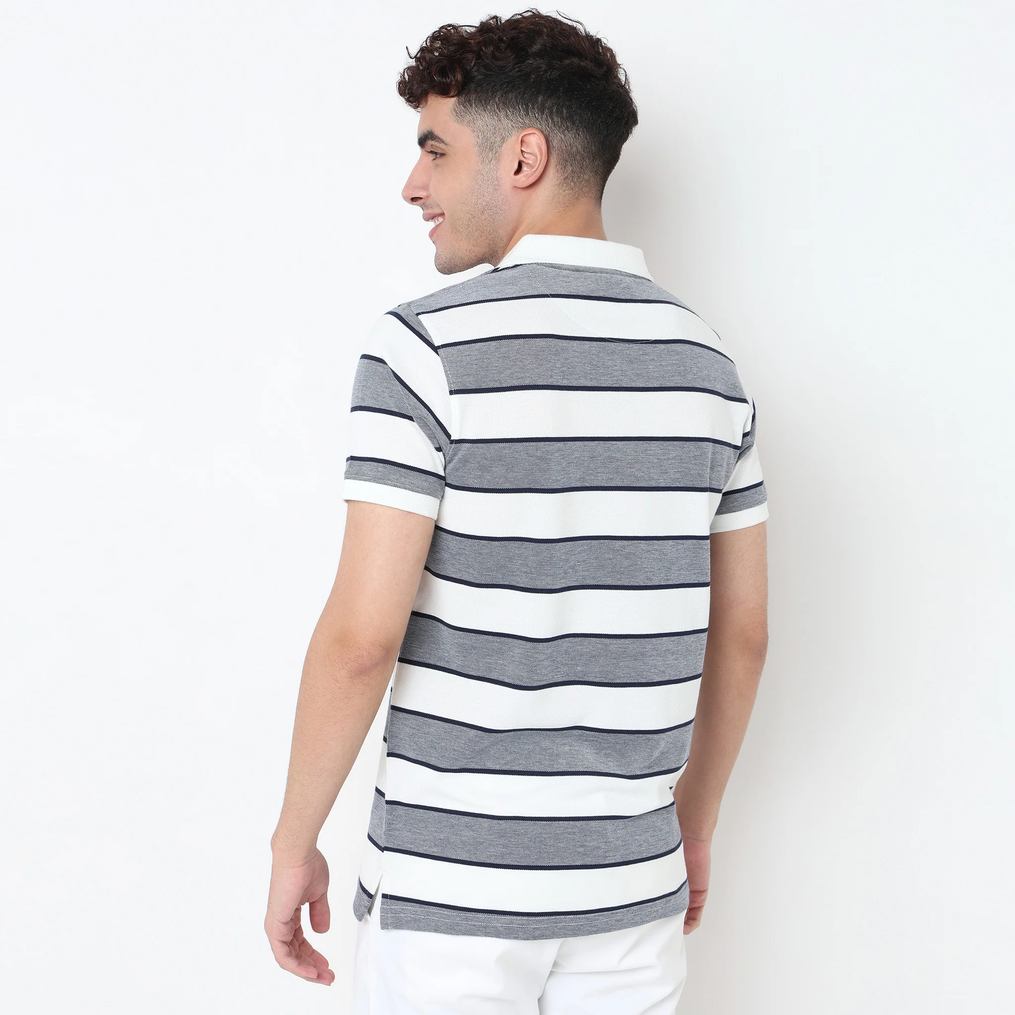 Striped Weekend Polo T-Shirt - Image 3