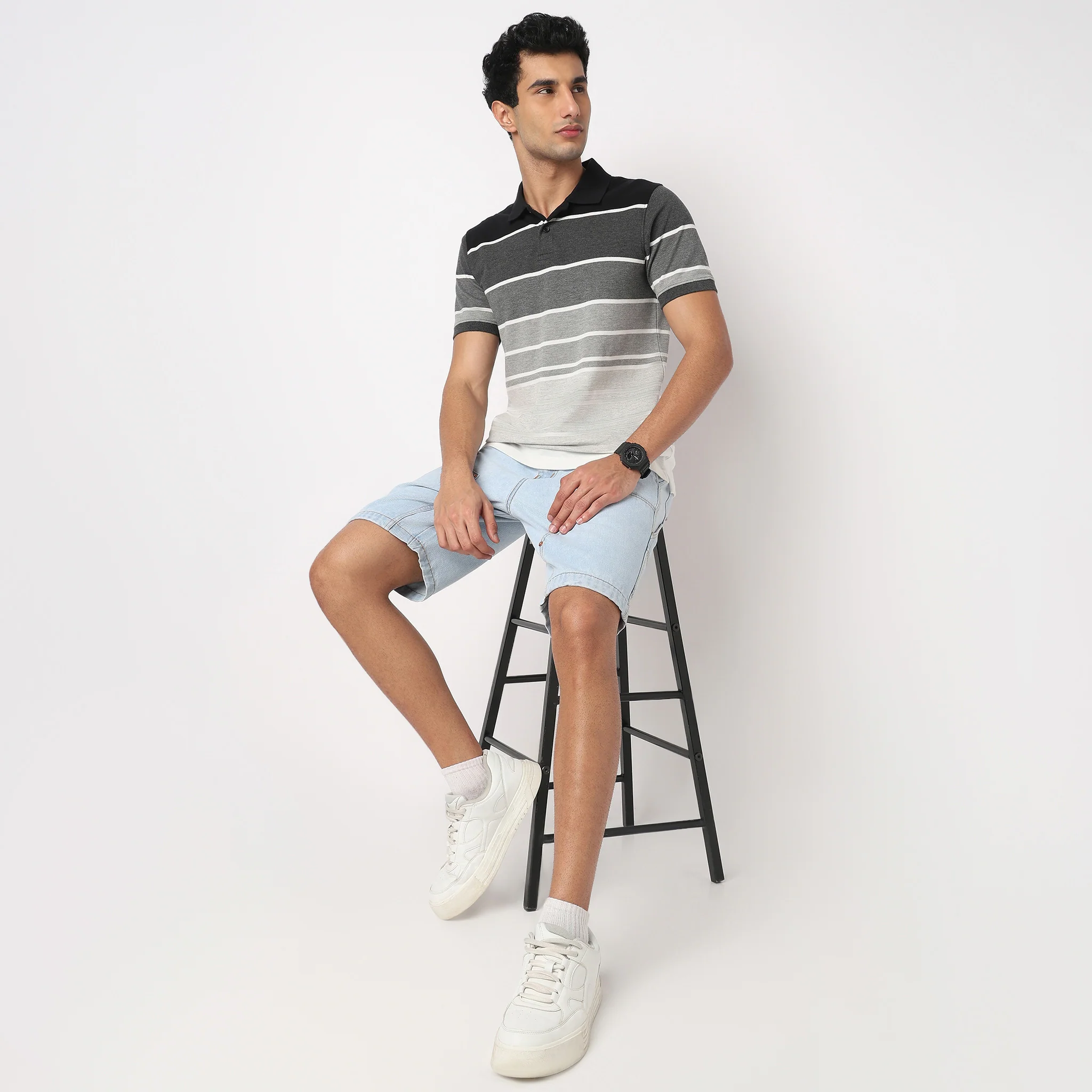 Striped Weekend Polo T-Shirt