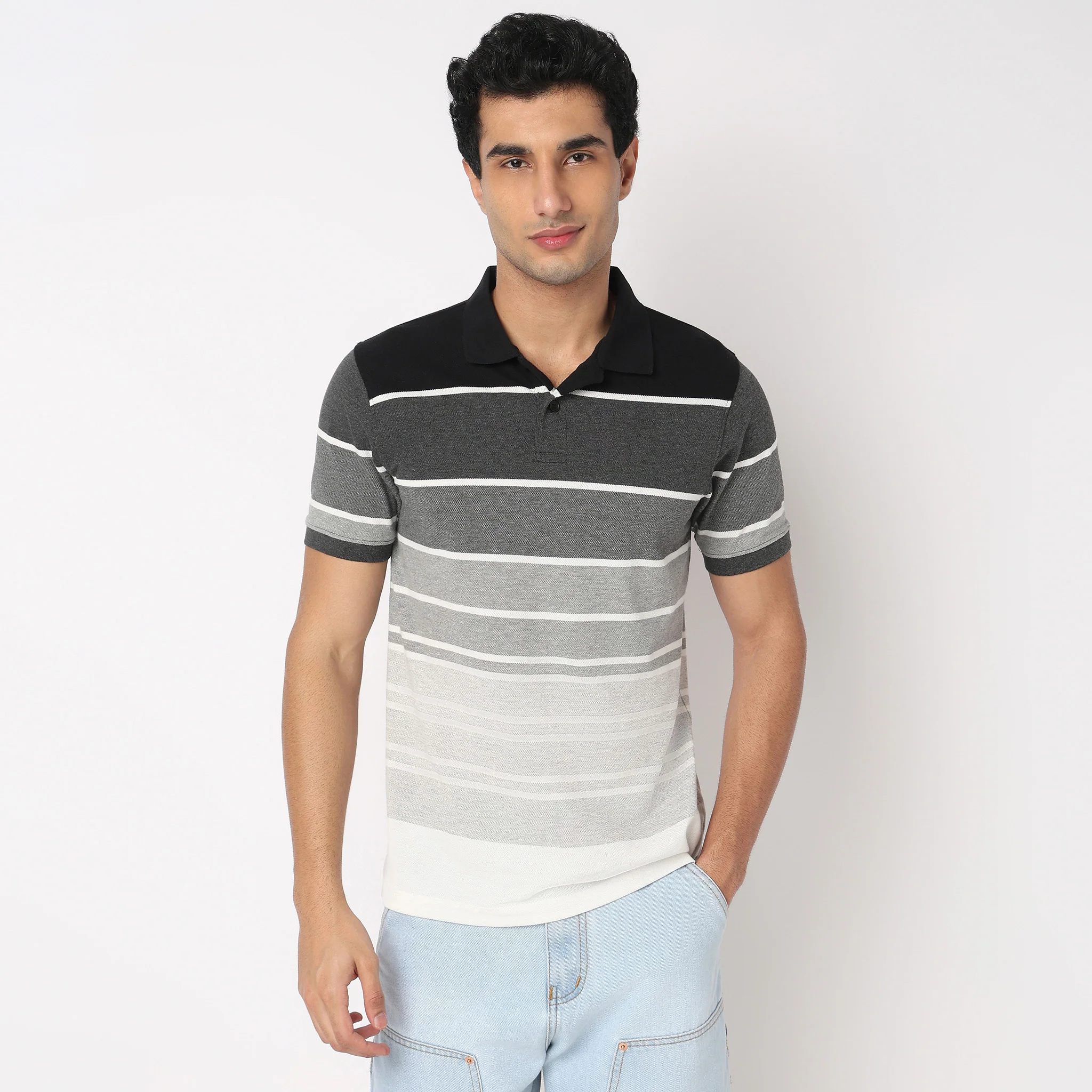Striped Weekend Polo T-Shirt - Image 2
