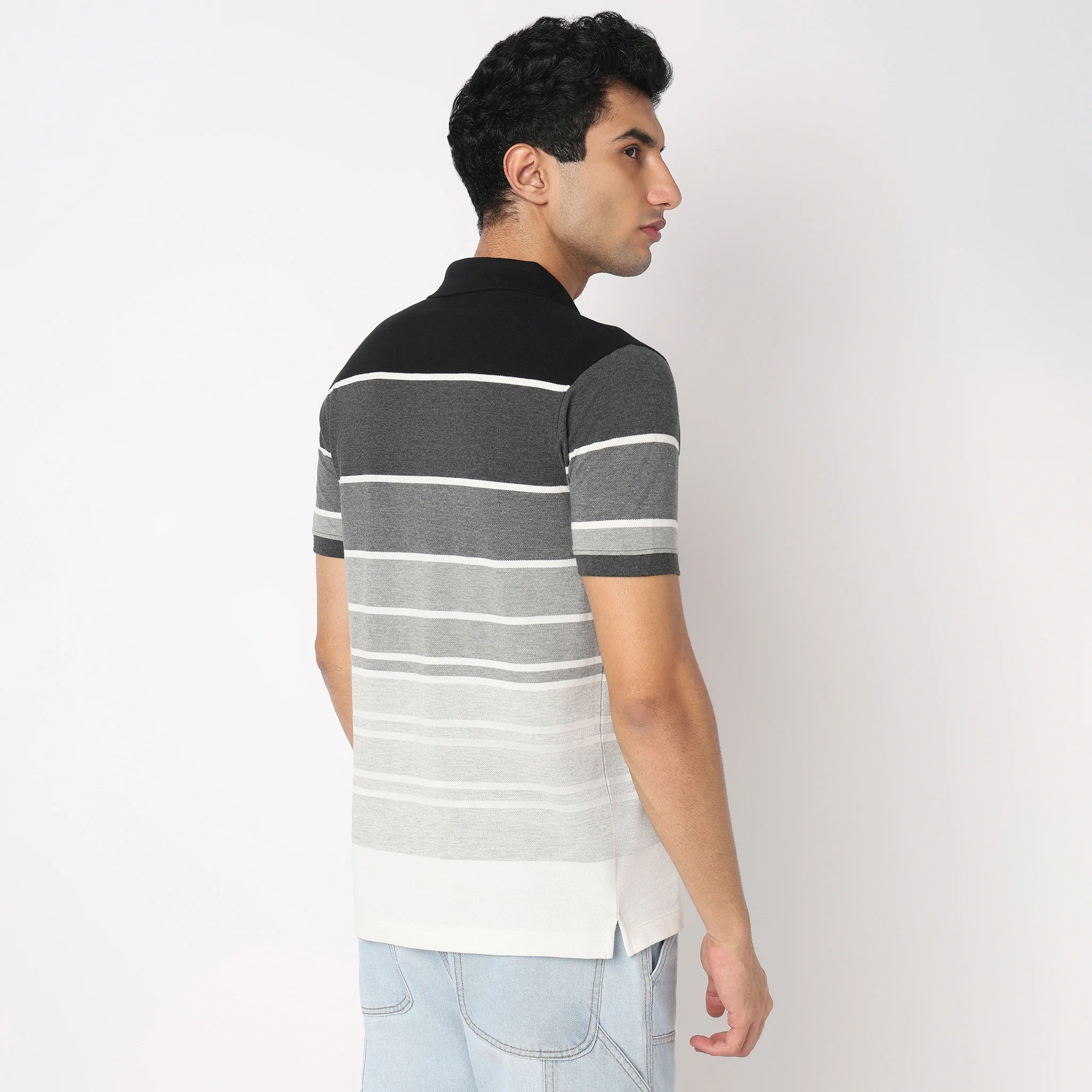 Striped Weekend Polo T-Shirt - Image 3