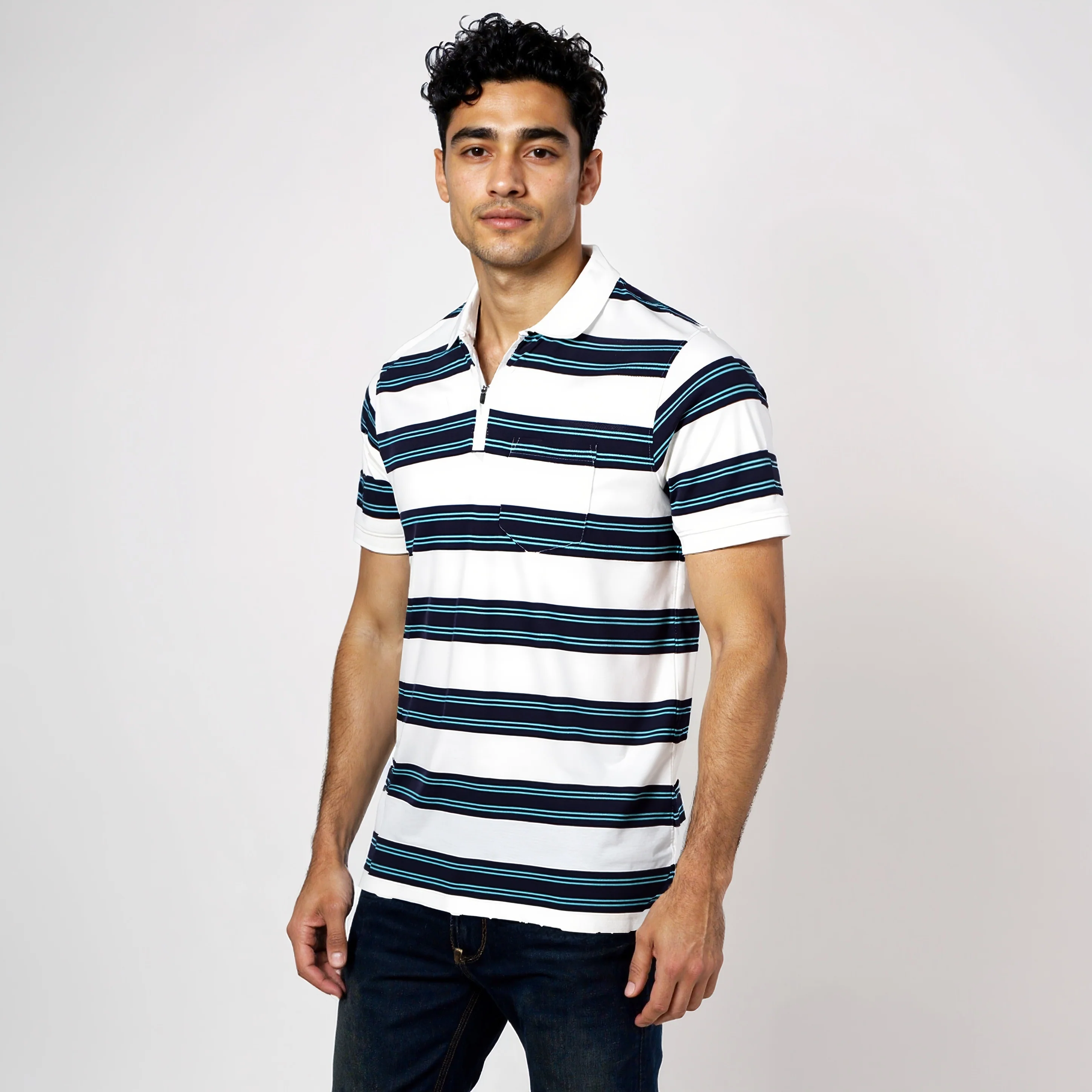 Striped Weekend Polo T-Shirt - Image 2