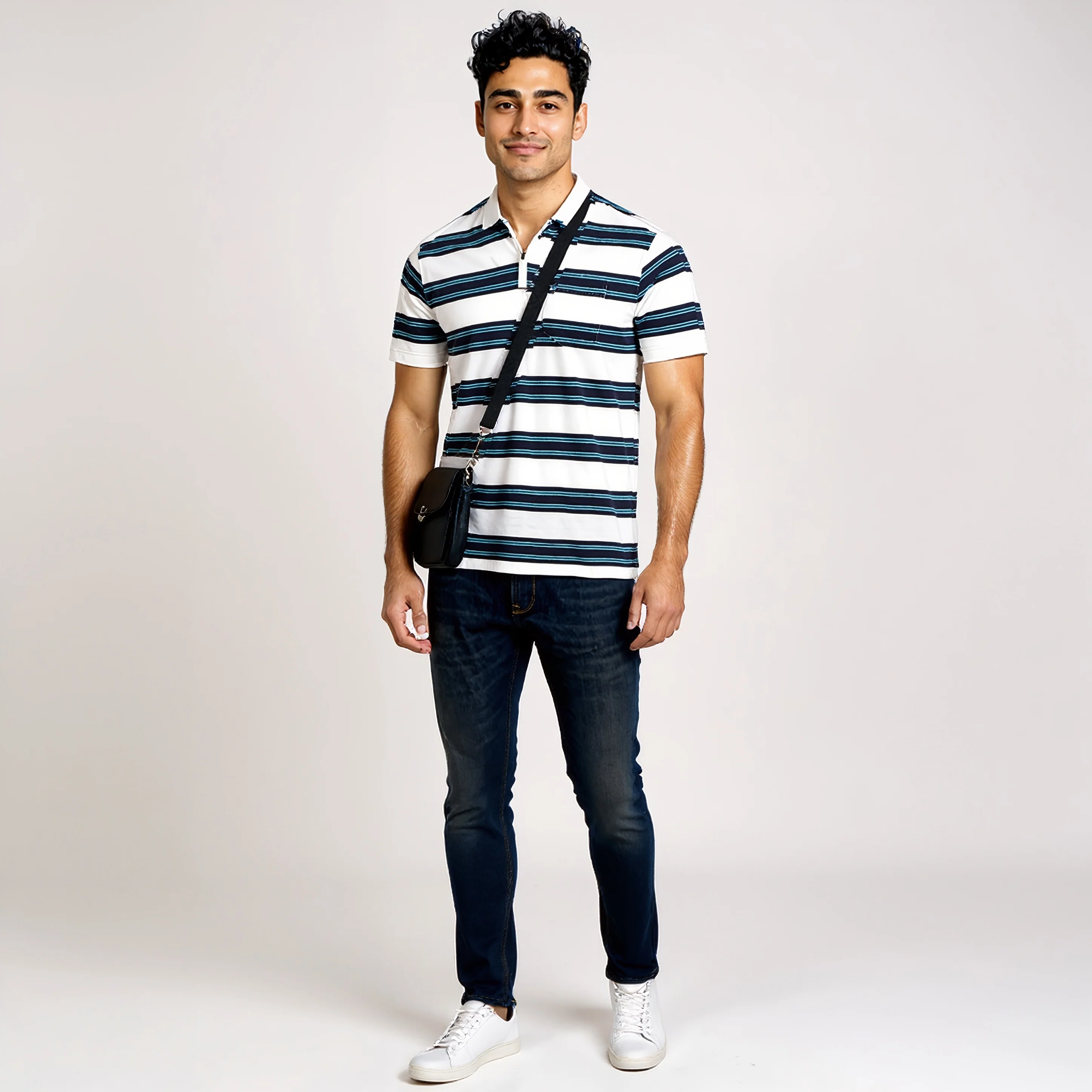 Striped Weekend Polo T-Shirt - Image 5