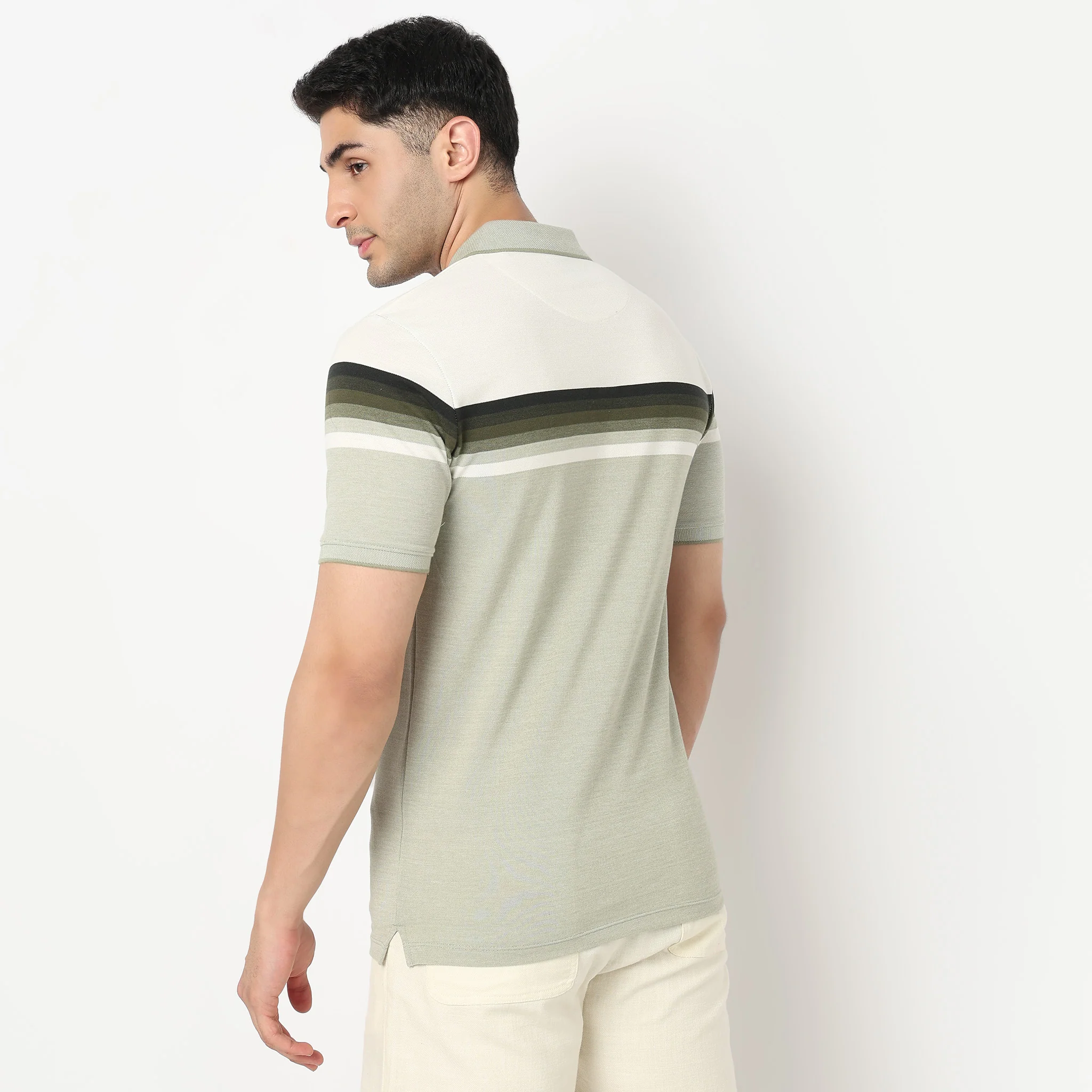Striped Weekend Polo T-Shirt - Image 3