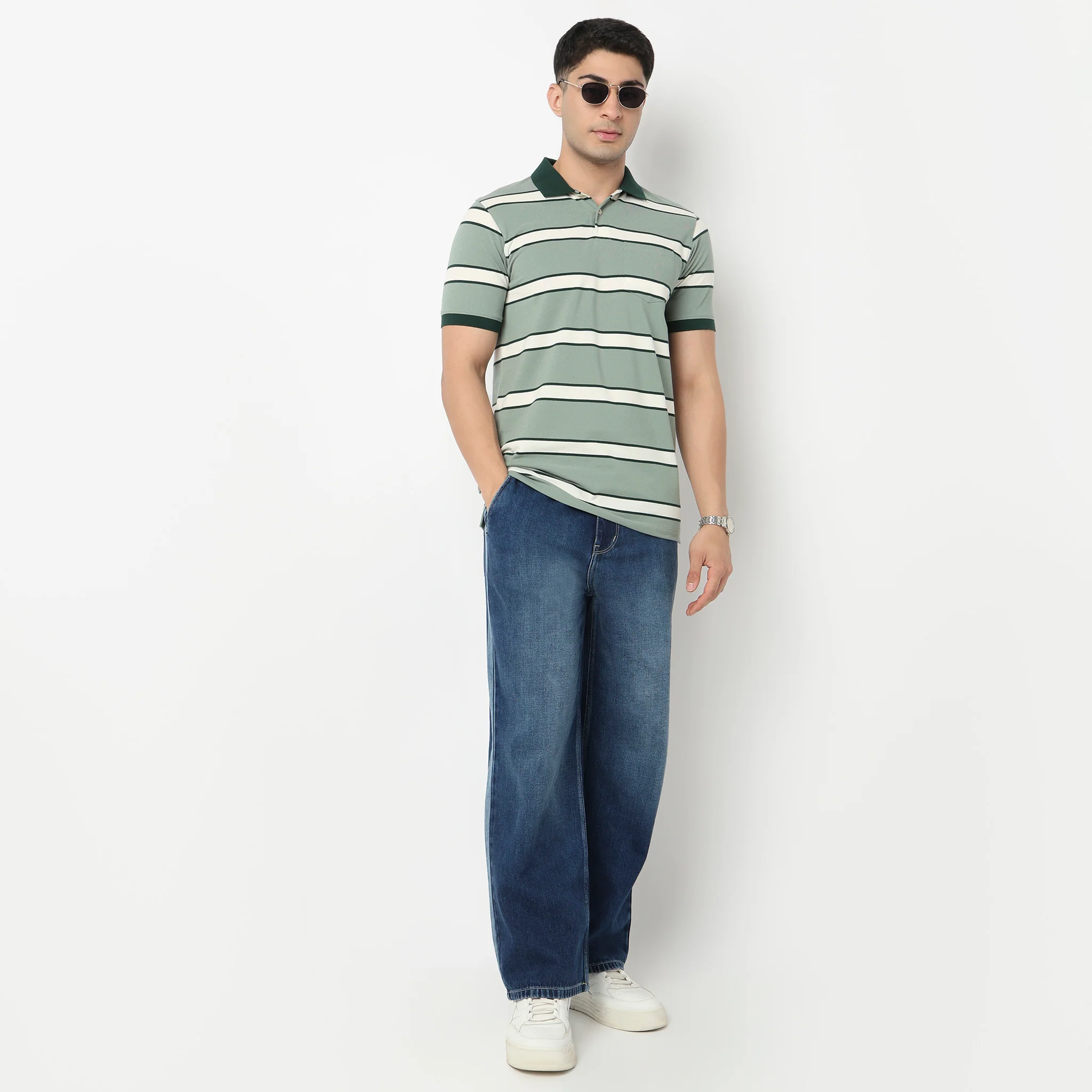 Striped Weekend Polo T-Shirt - Image 2