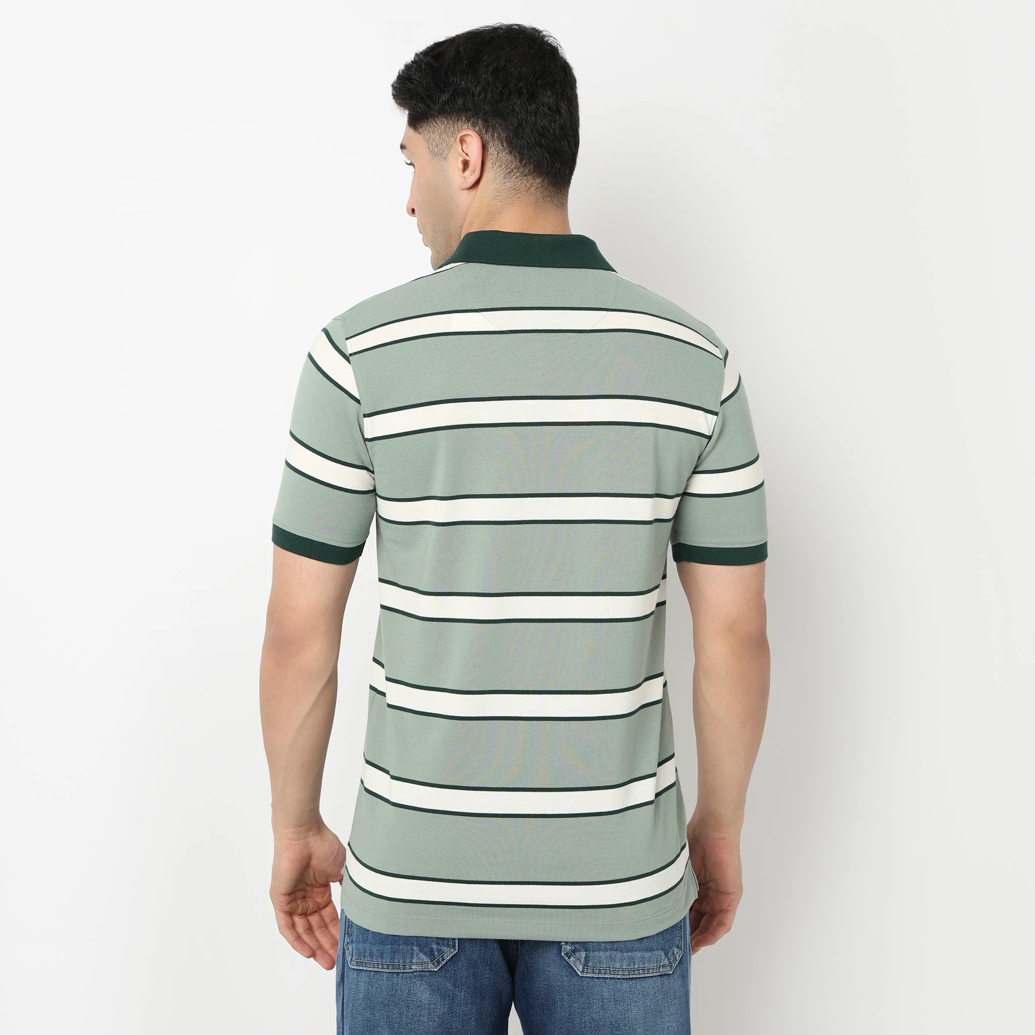 Striped Weekend Polo T-Shirt - Image 3