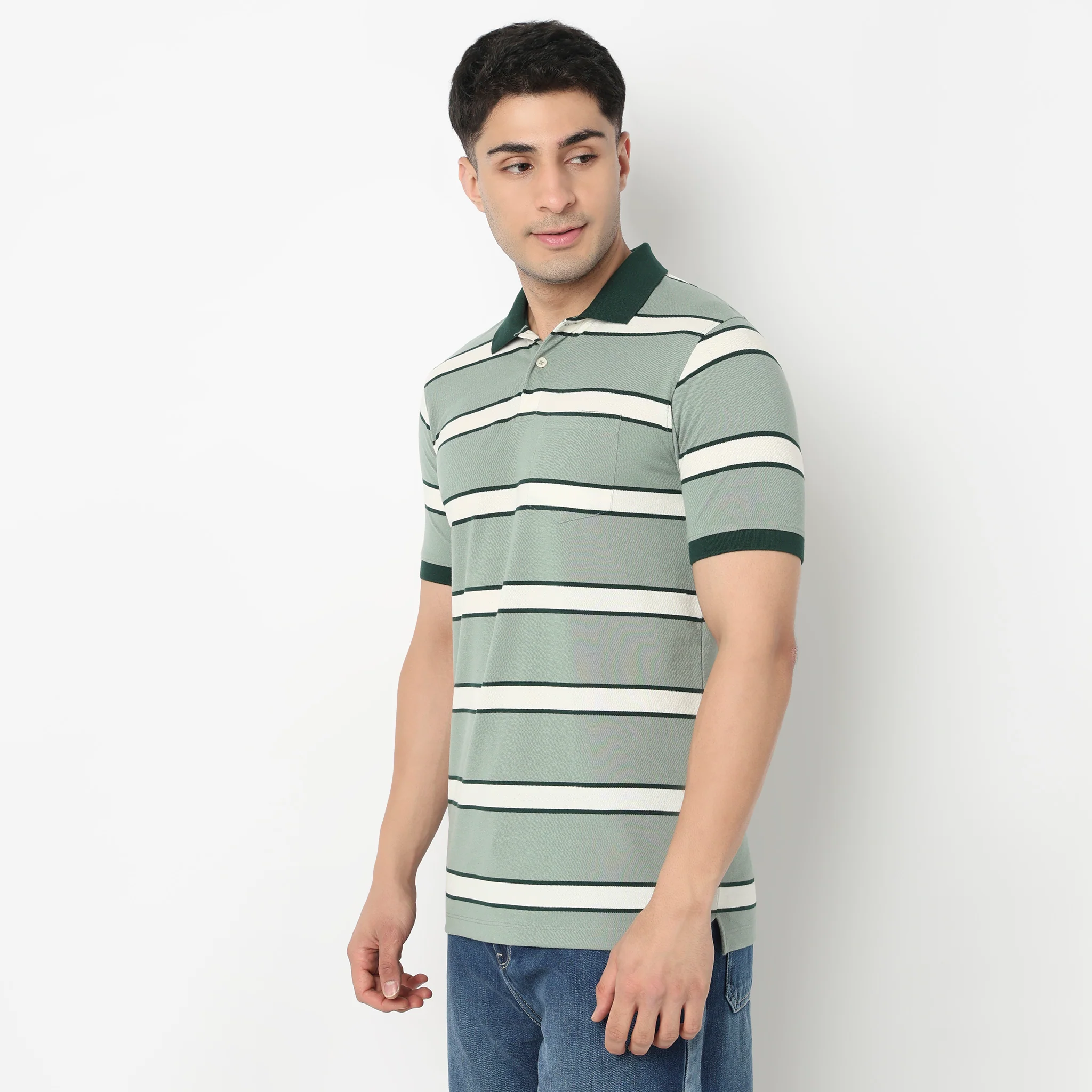 Striped Weekend Polo T-Shirt - Image 5