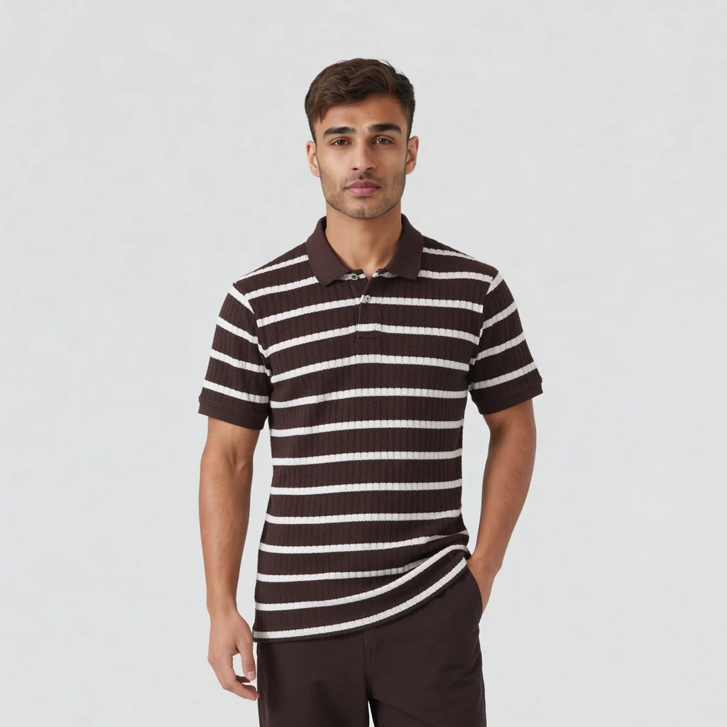 Striped Weekend Polo T-Shirt - Image 2