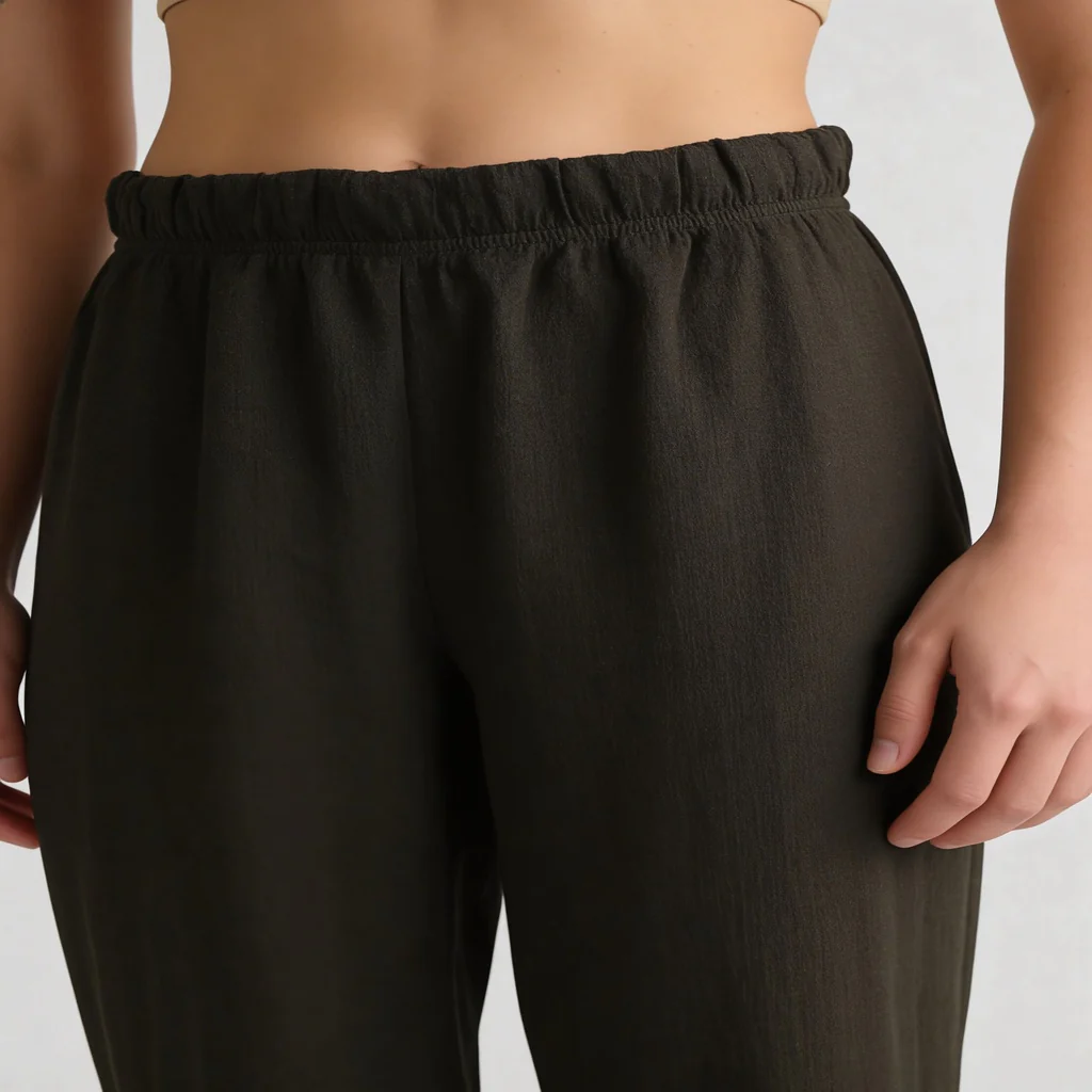 Structured Ankle Length High Rise Palazzos - Image 9