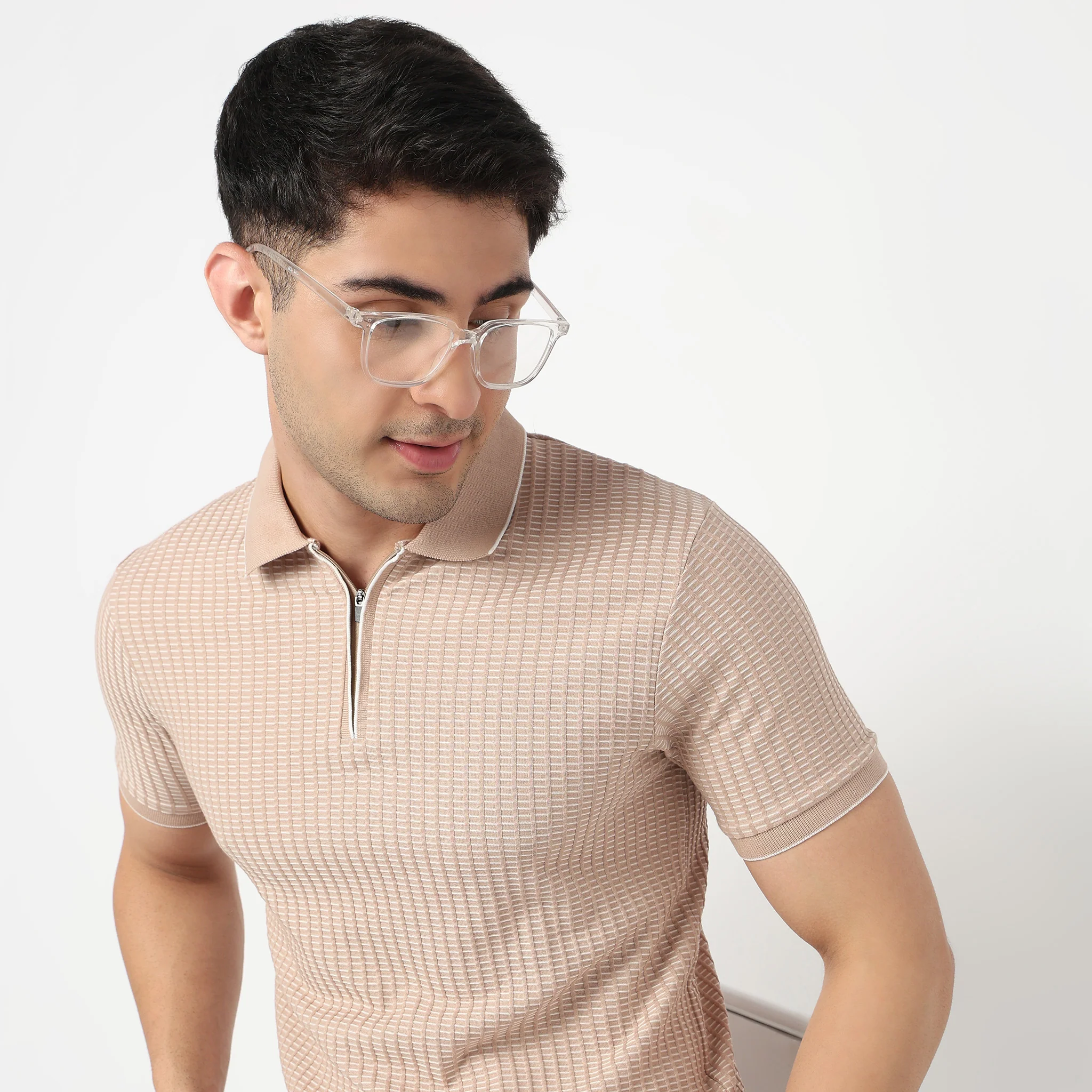 Structured Aviator Polo T-Shirt - Image 9