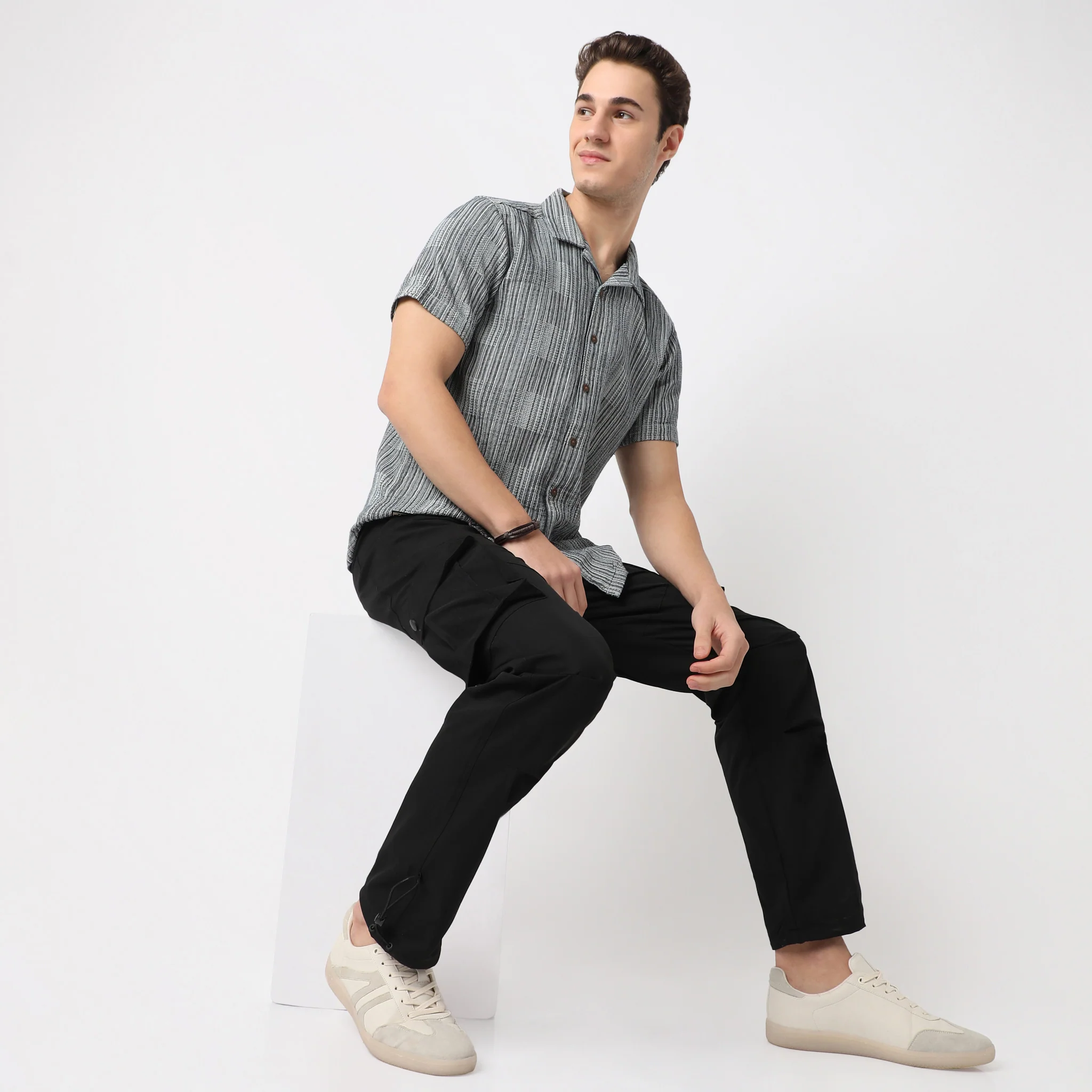 Structured Camp Collar Half Sleeve Cruiser Shirt