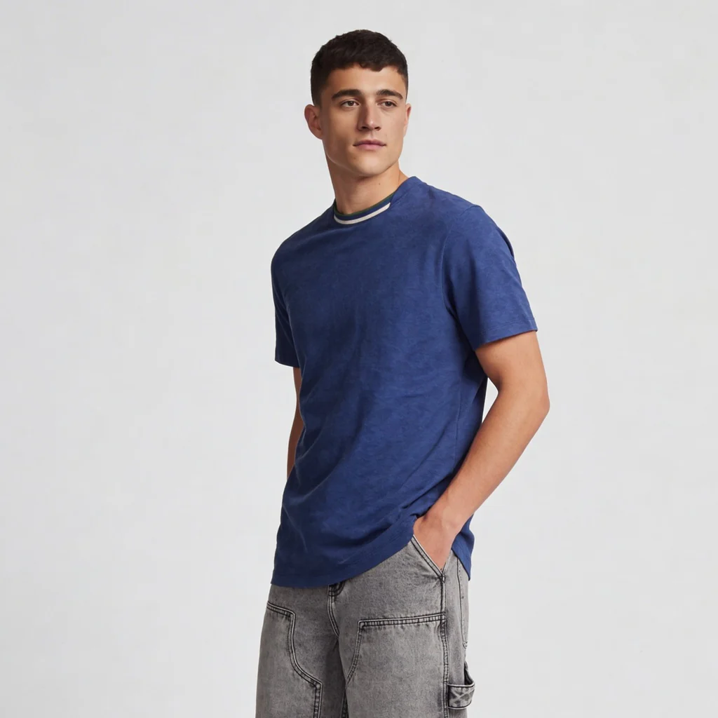 Structured Crew Neck Camper T-Shirt - Image 10