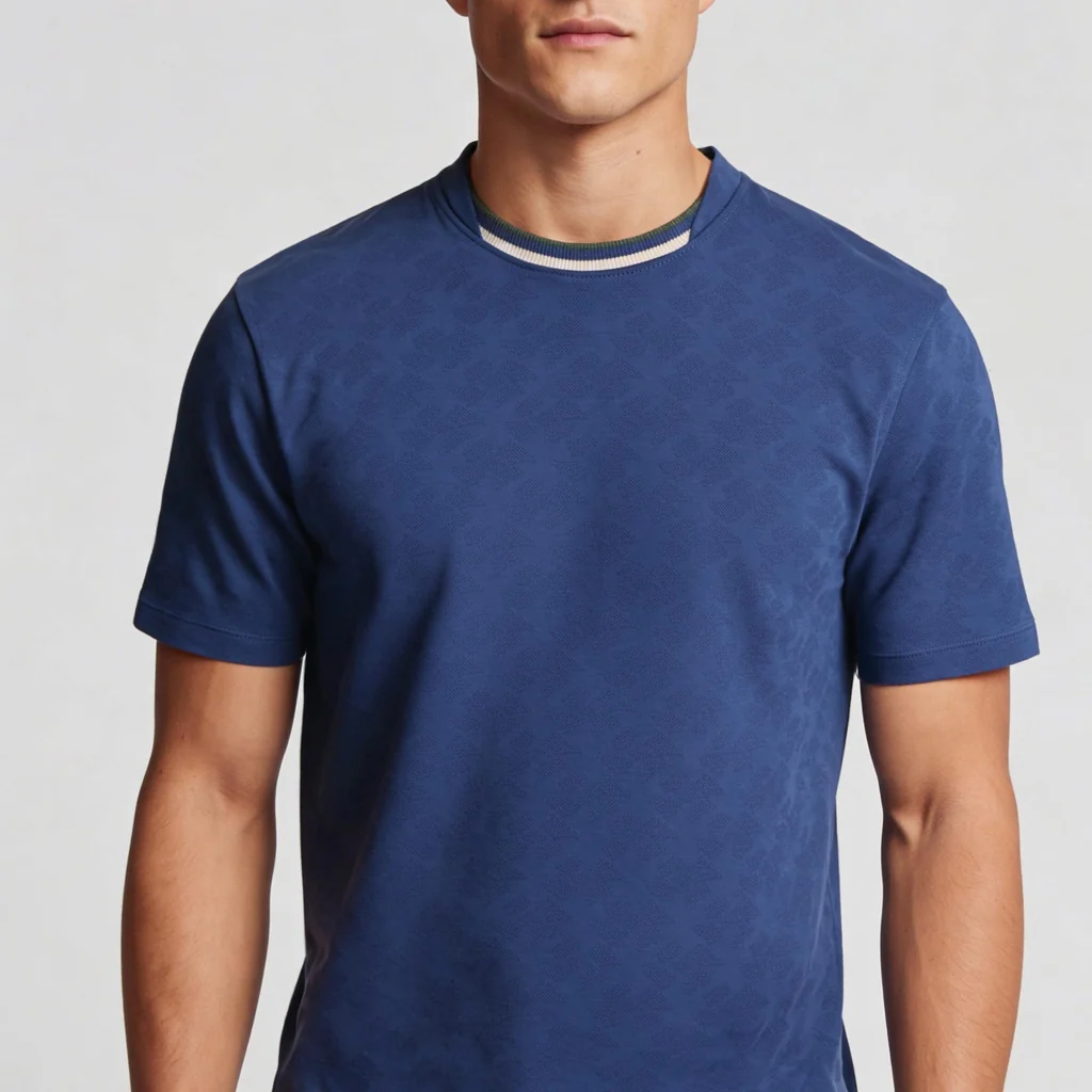Structured Crew Neck Camper T-Shirt - Image 9