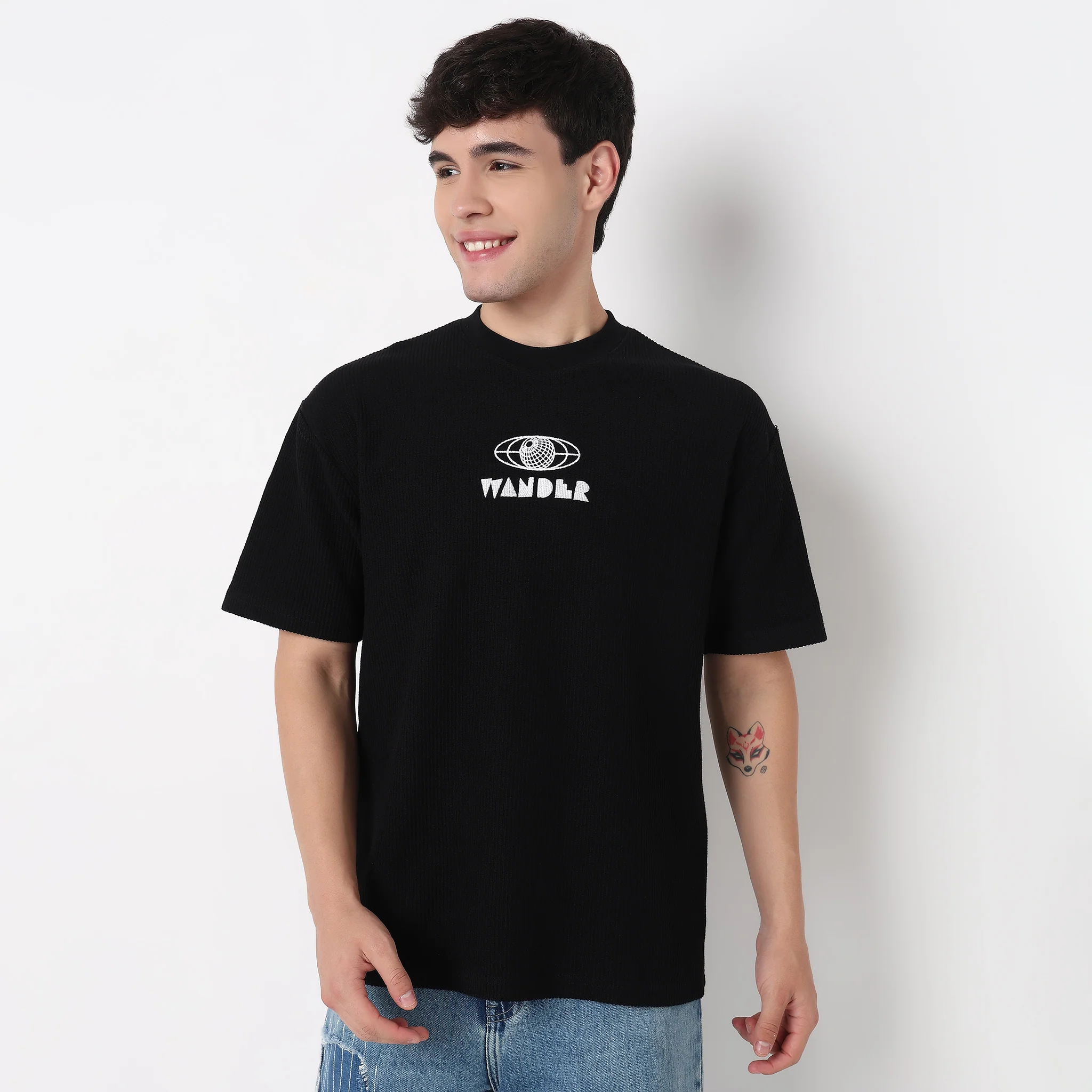 Structured Crew Neck Oversize Ranger Tee - Image 13