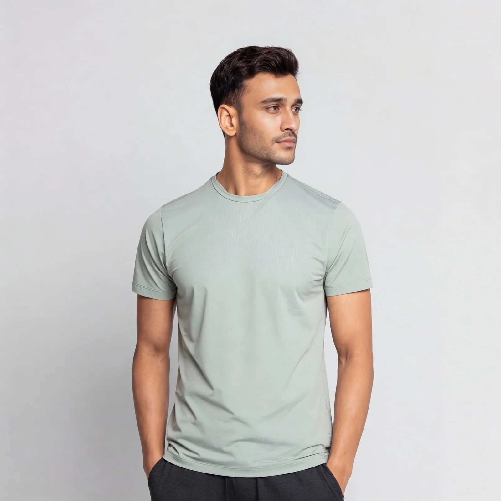 Structured Crew Neck T-Shirt - Image 5