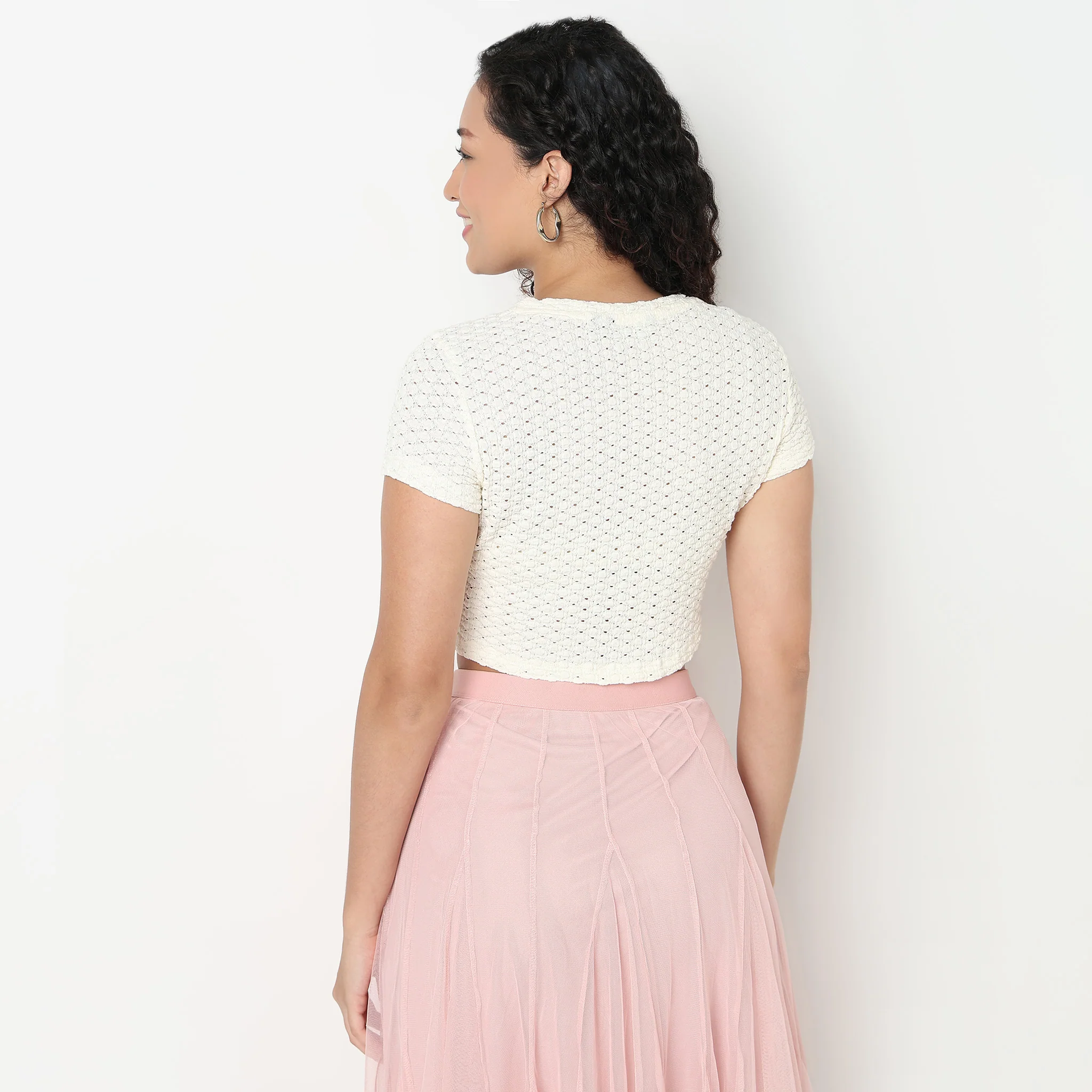 Structured Cropped T-Shirt - Image 8