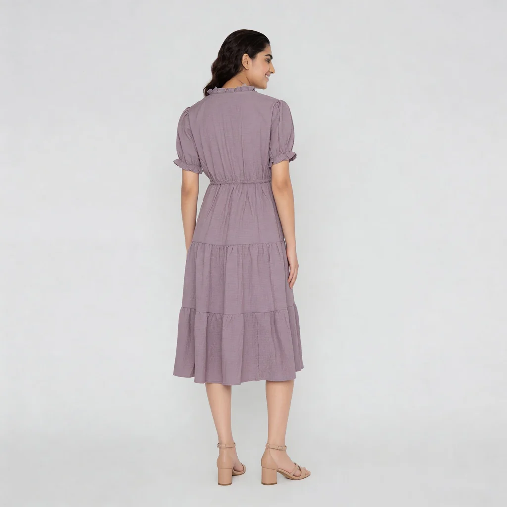 Structured Flared Dress - Image 3