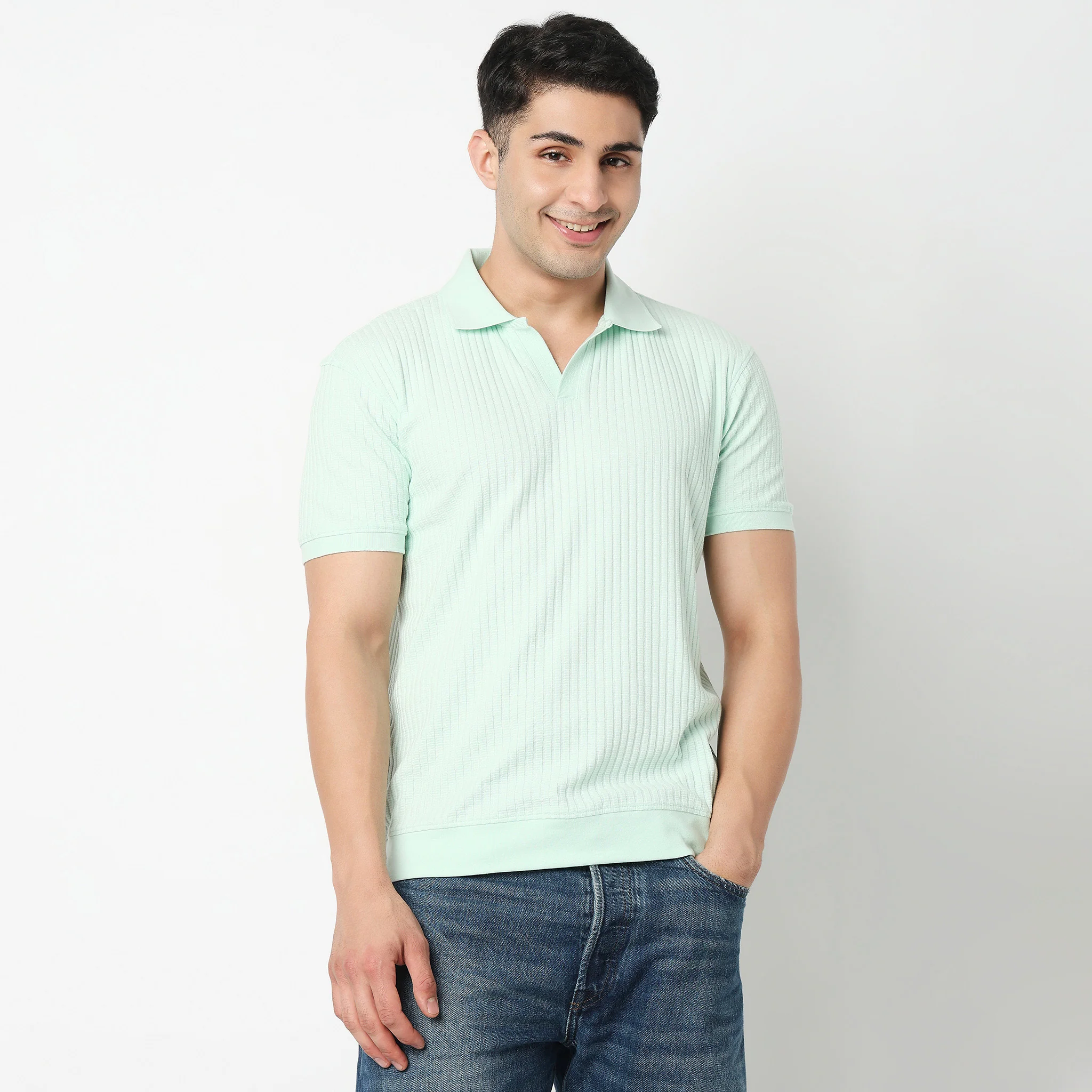 Structured Island Polo T-Shirt - Image 2