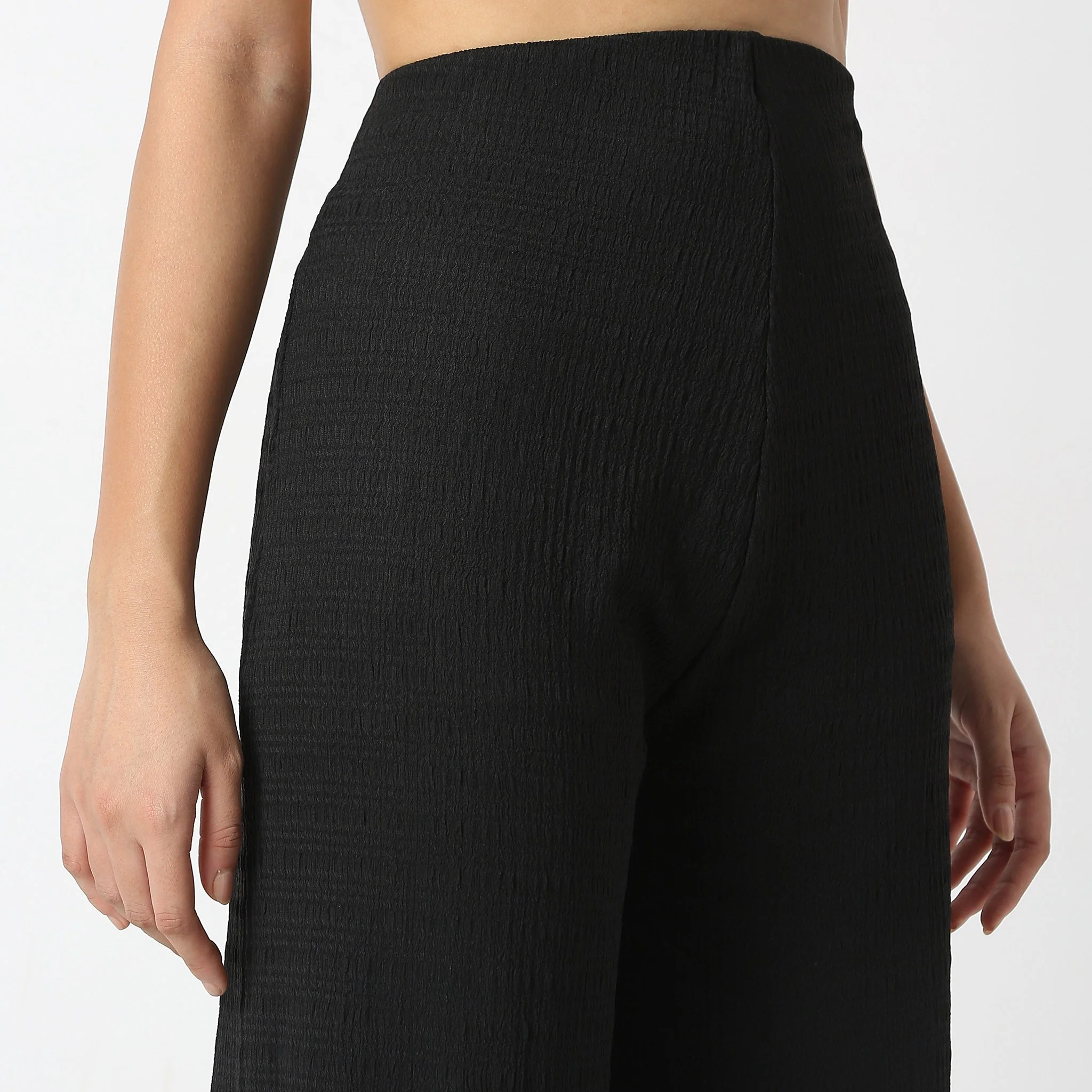 Structured Knitted High Rise Palazzos - Image 4