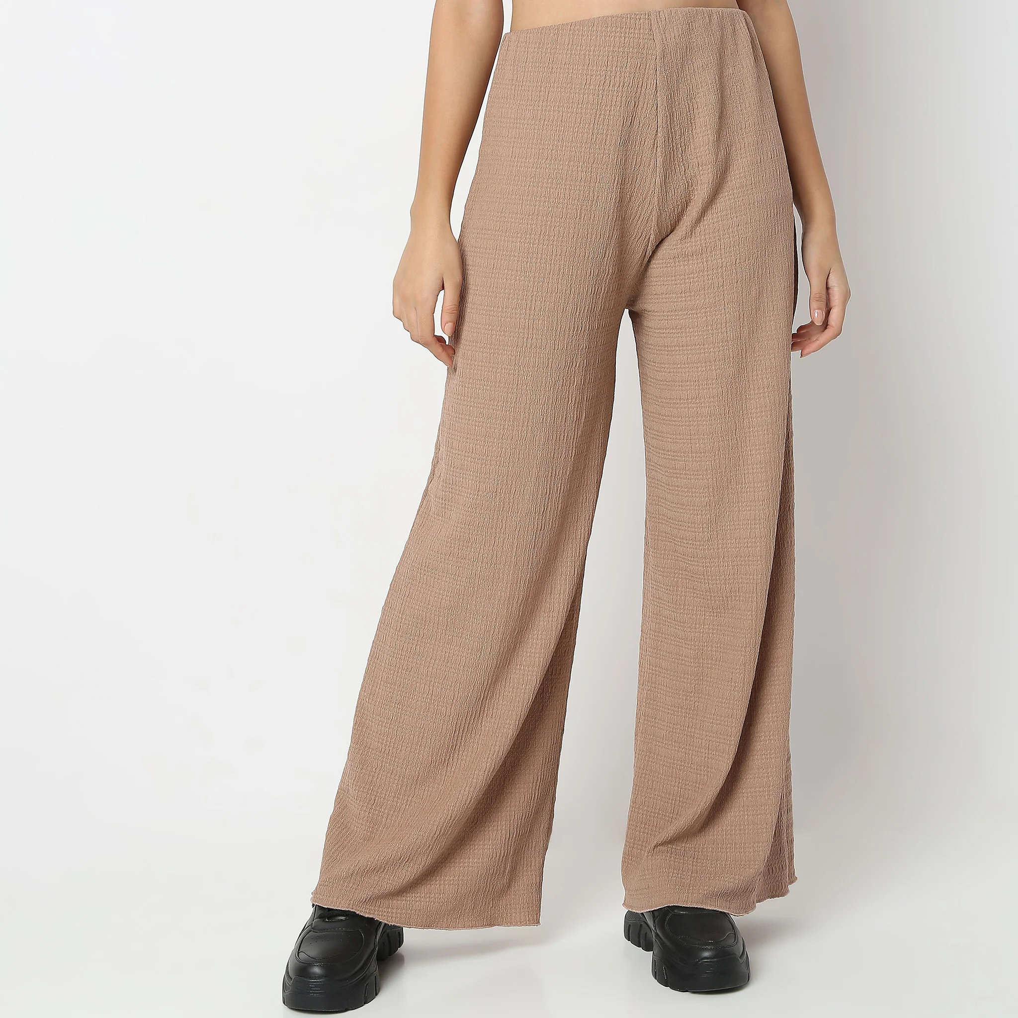 Structured Knitted High Rise Palazzos - Image 7