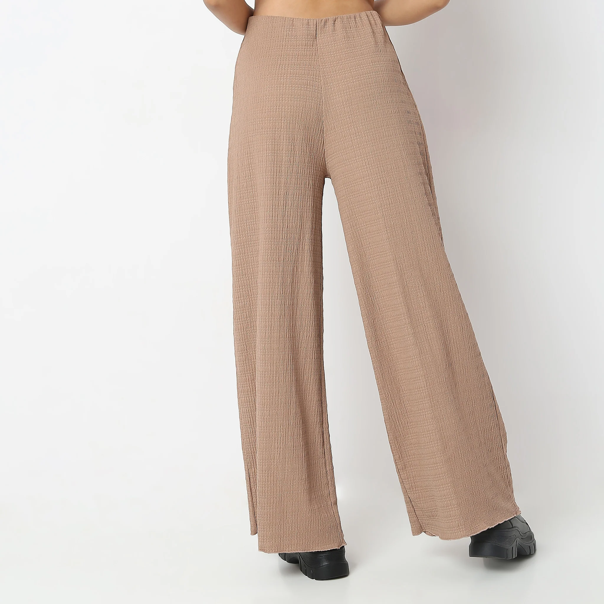 Structured Knitted High Rise Palazzos - Image 8