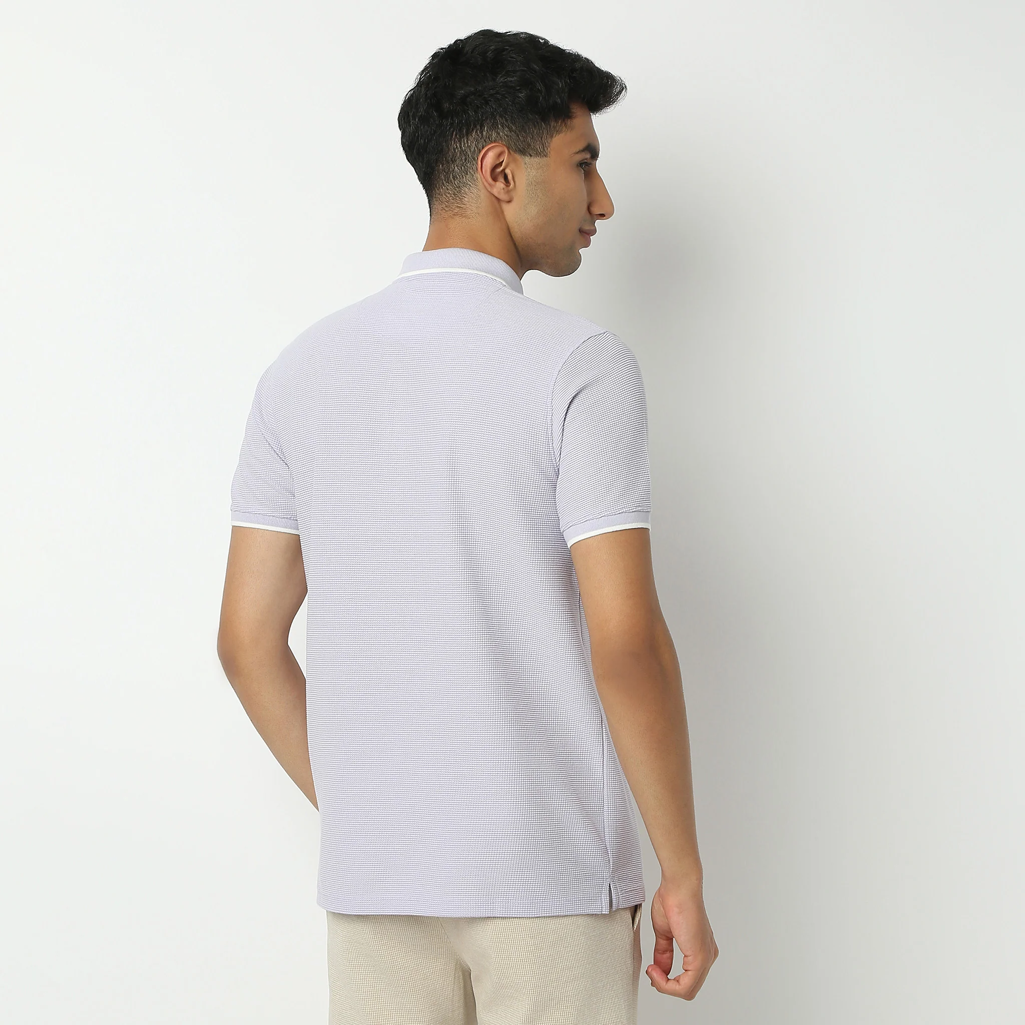 Smart Polo™ - Micro Waffle Knit Structure With modern Tipping and Zip Neck - Image 28
