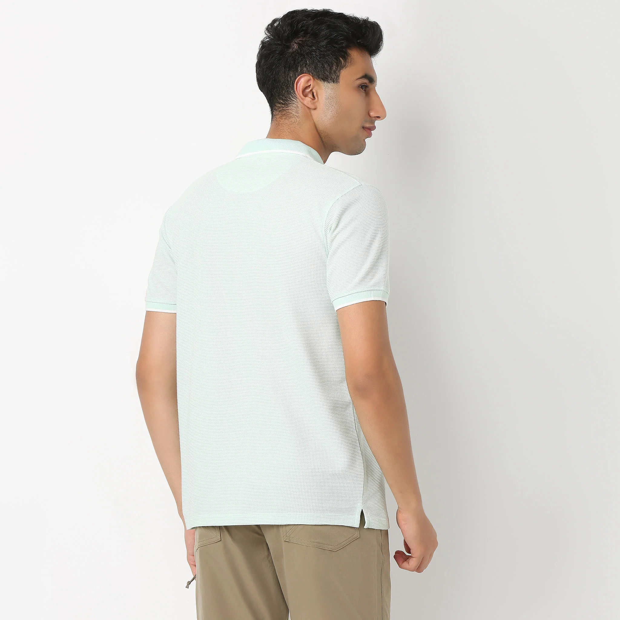 Smart Polo™ - Micro Waffle Knit Structure With modern Tipping and Zip Neck - Image 33