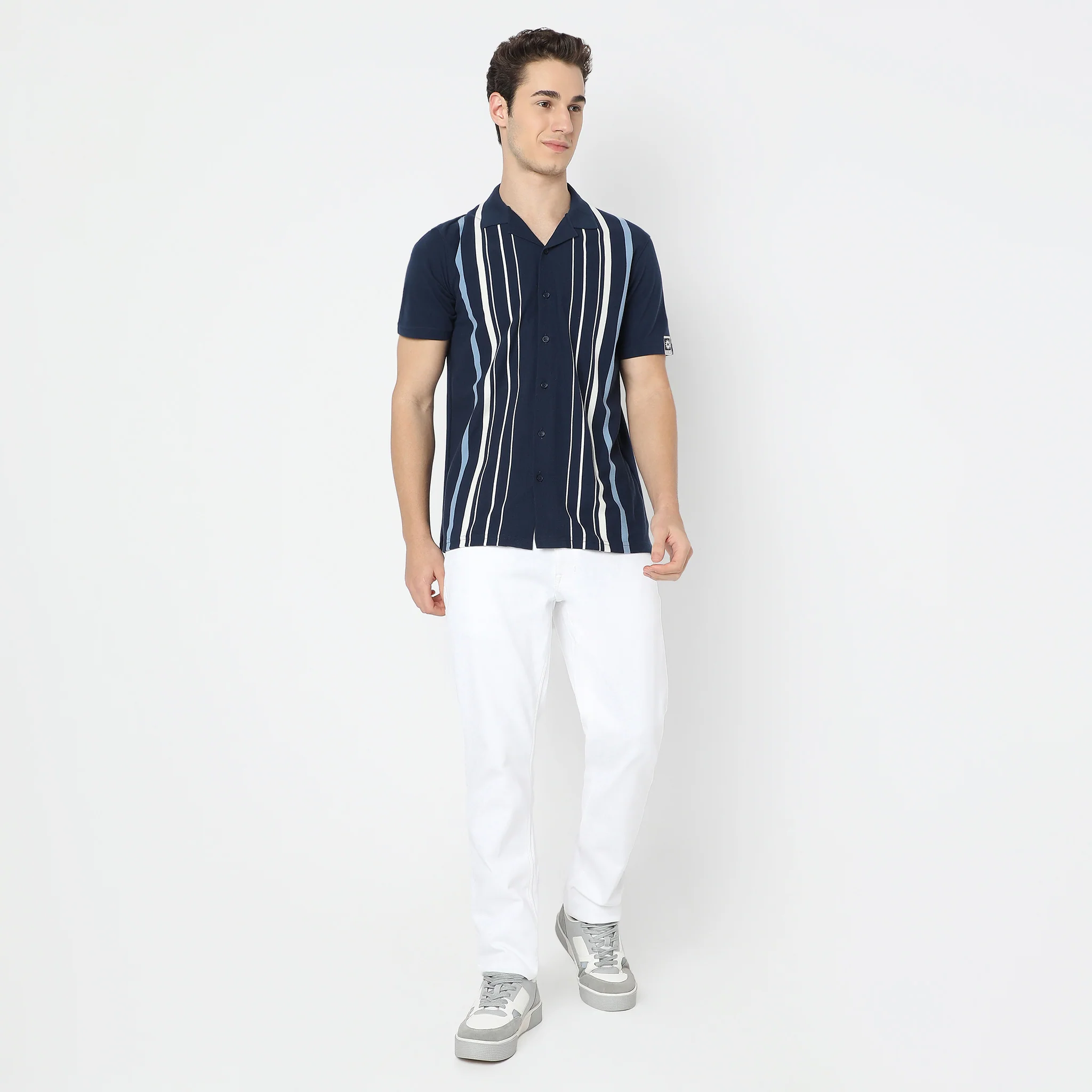 University Knitted Shirt Half Sleeve - Image 2