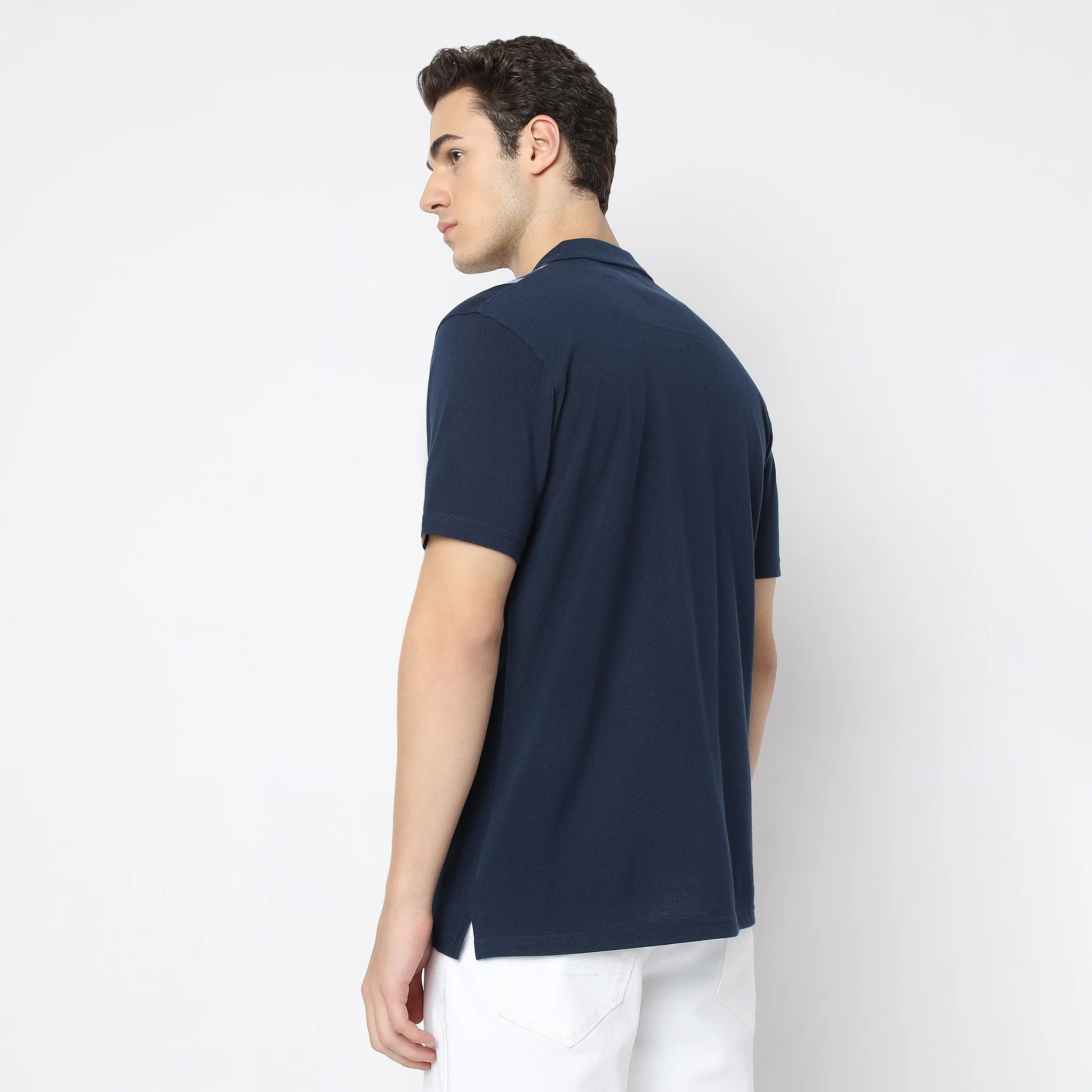 University Knitted Shirt Half Sleeve - Image 3