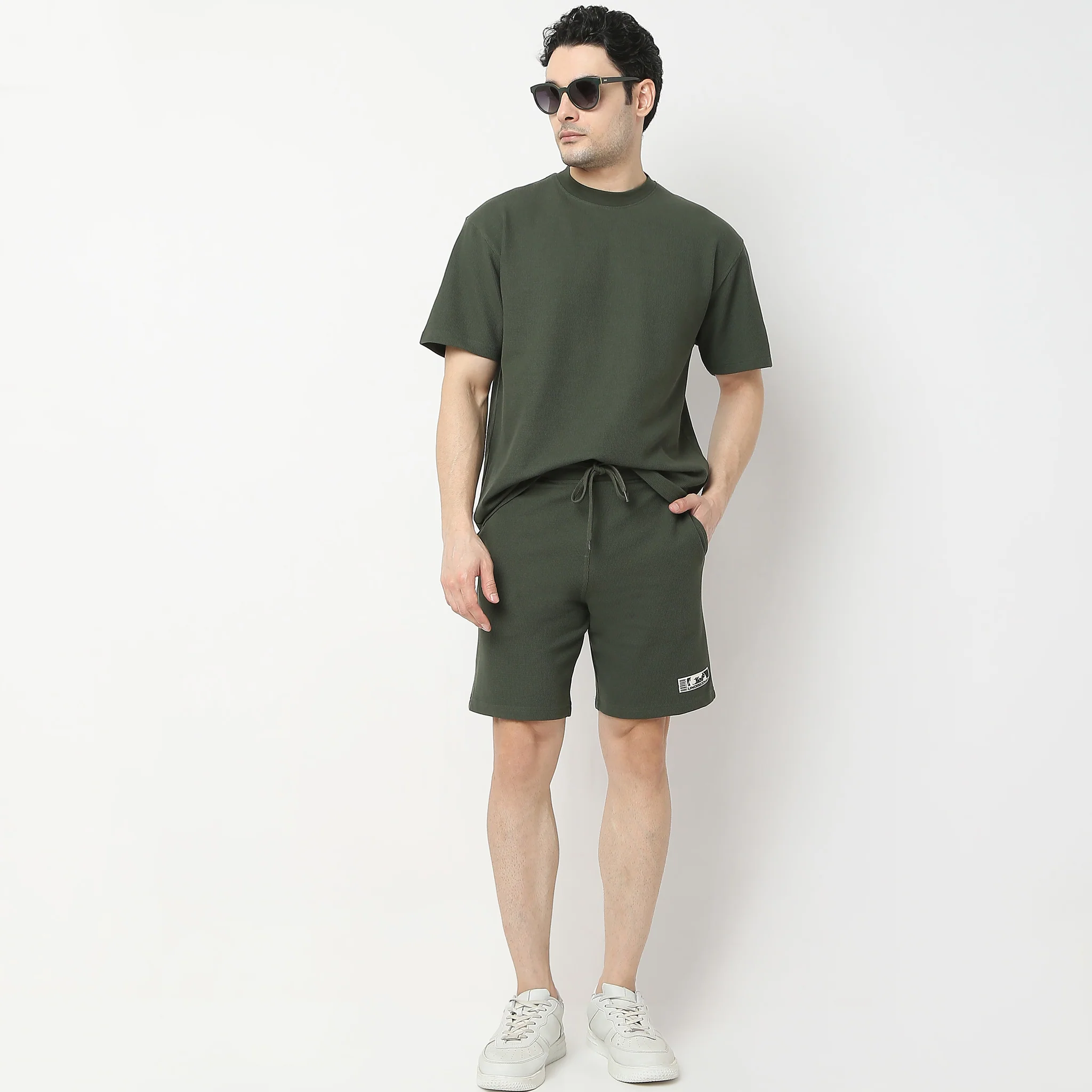 Regular Fit Structured Shorts