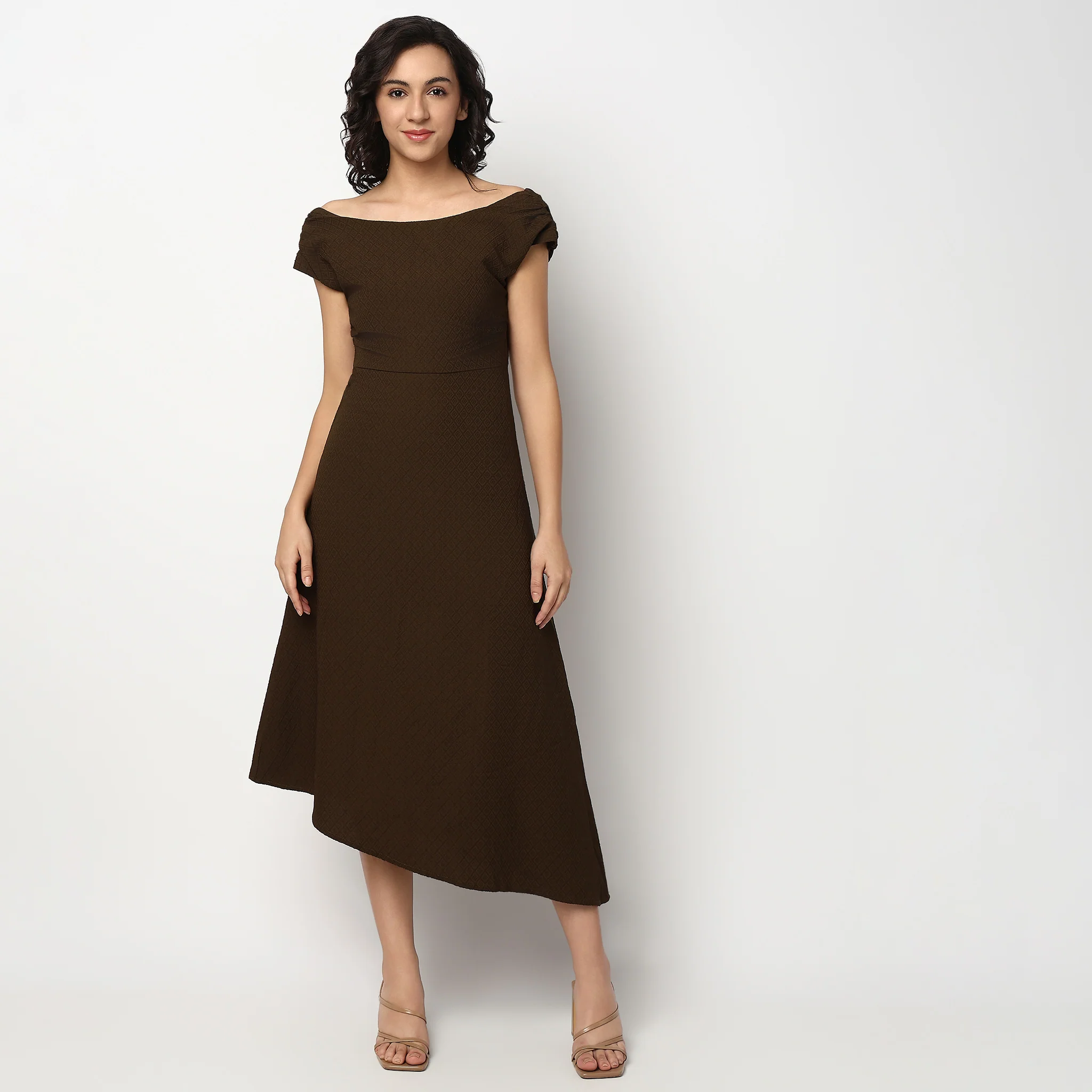 Structured One Shoulder Dress - Image 2