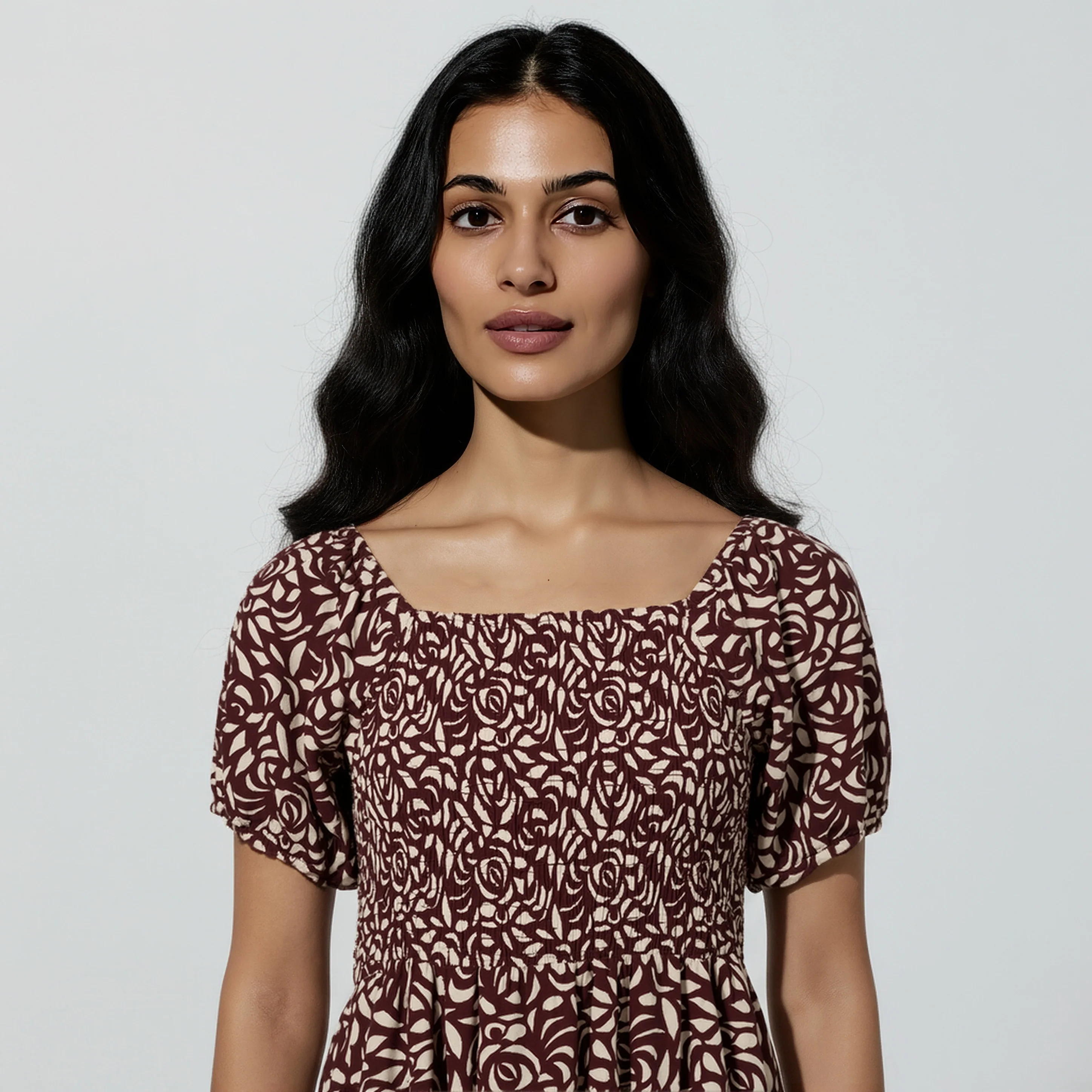 Structured Puff Sleeve Dress - Image 4