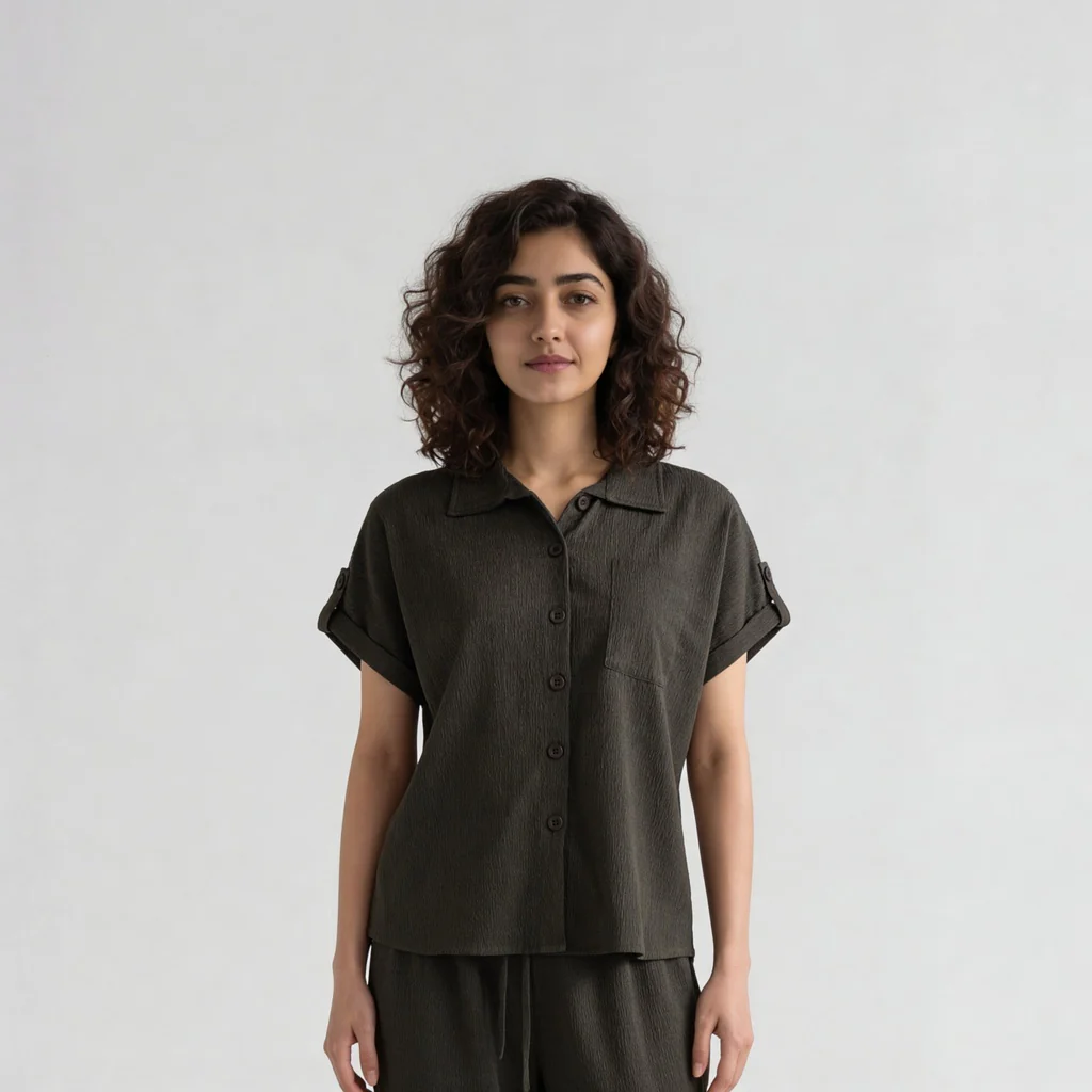 Structured Solid Shirt - Image 7