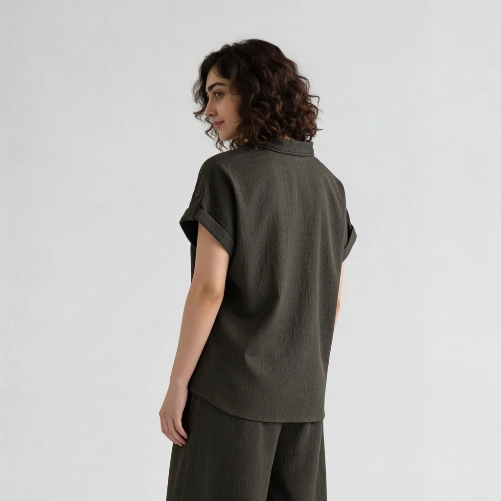 Structured Solid Shirt - Image 8