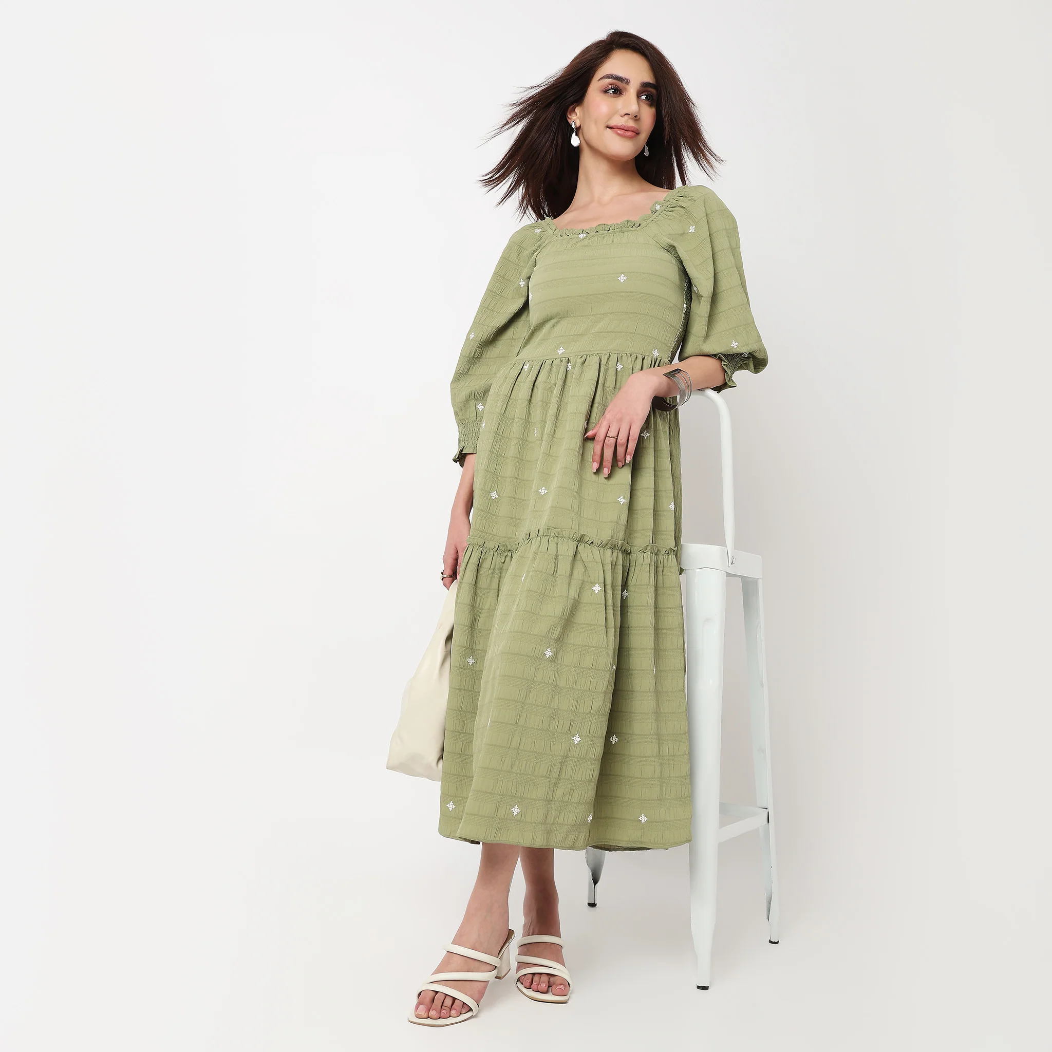 Structured Square Neck Dress