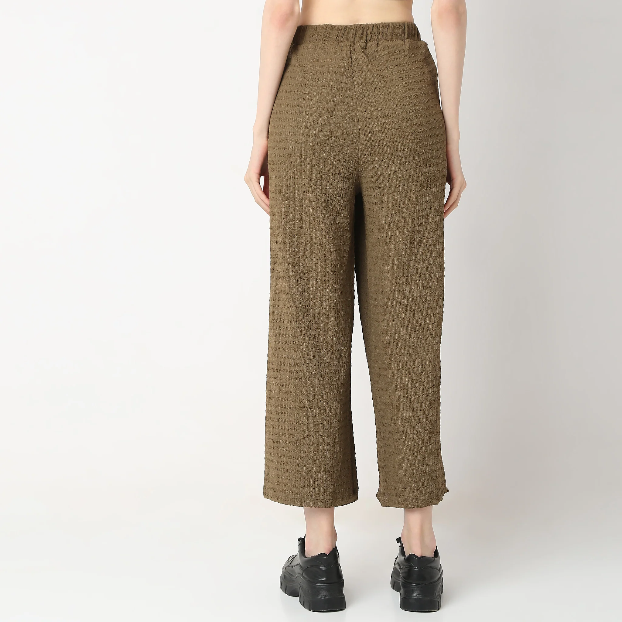 Structured Straight High Rise Palazzos - Image 3