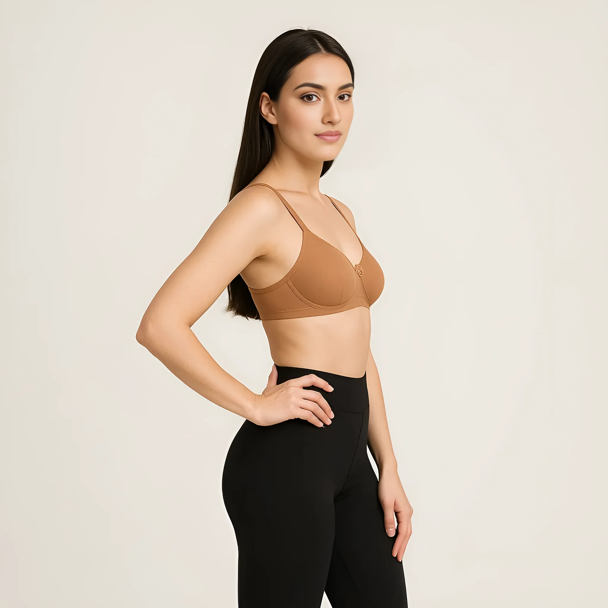 Full Coverage Cotton Encircle Basic Bra - Image 9